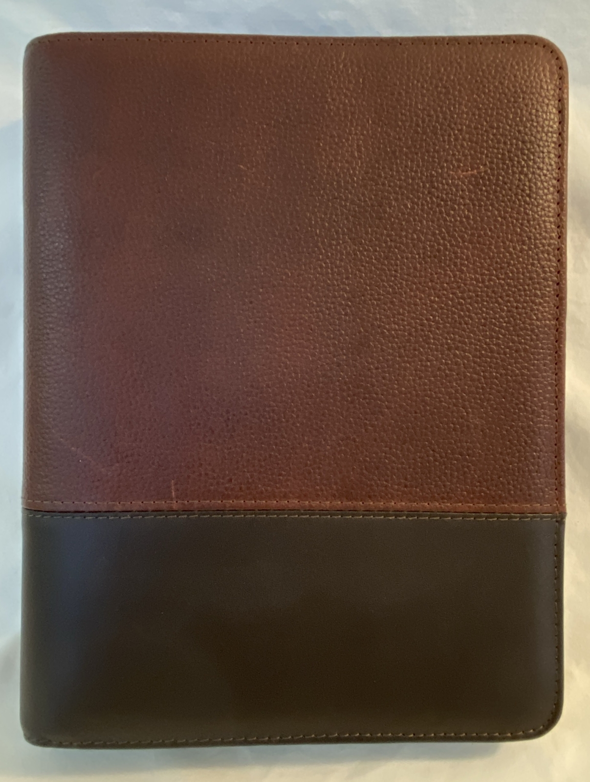 Franklin Covey LOGAN LEATHER OPEN BINDER 8.5”x 11” Chocolate Espresso NO BOX NEW