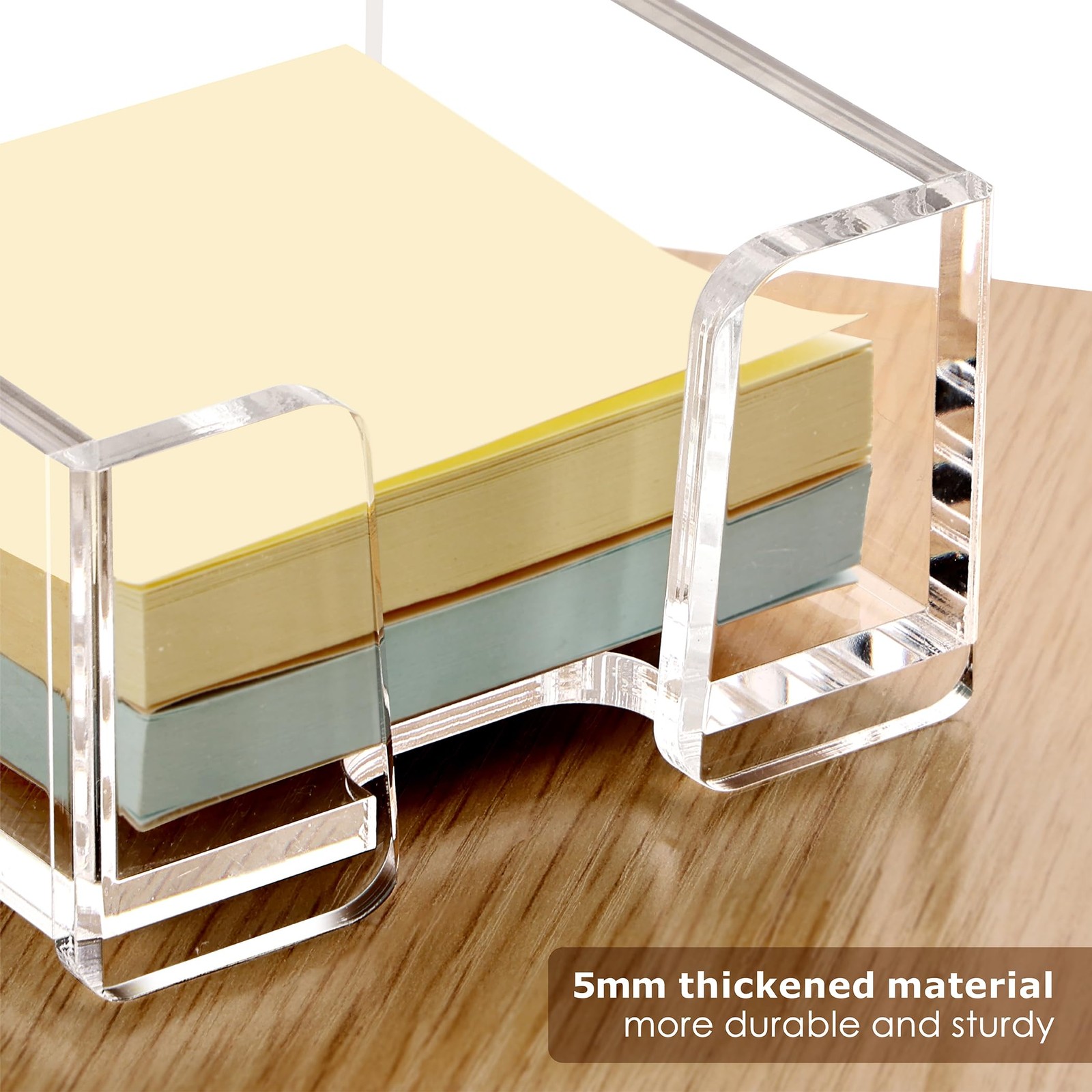 SANRUI Acrylic Sticky Note Holder , for Post-it Pad Transparent