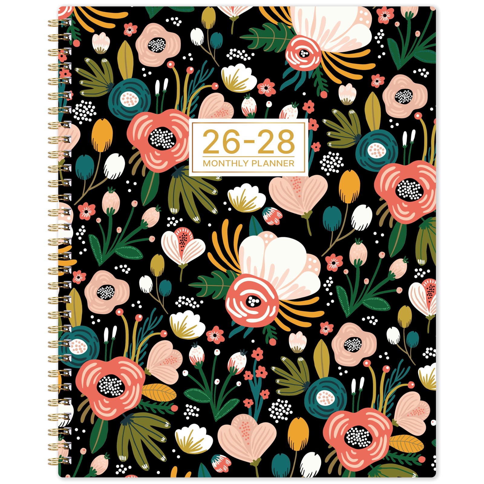 2026-2028 Monthly Planner – from July 2026 to Large, Black