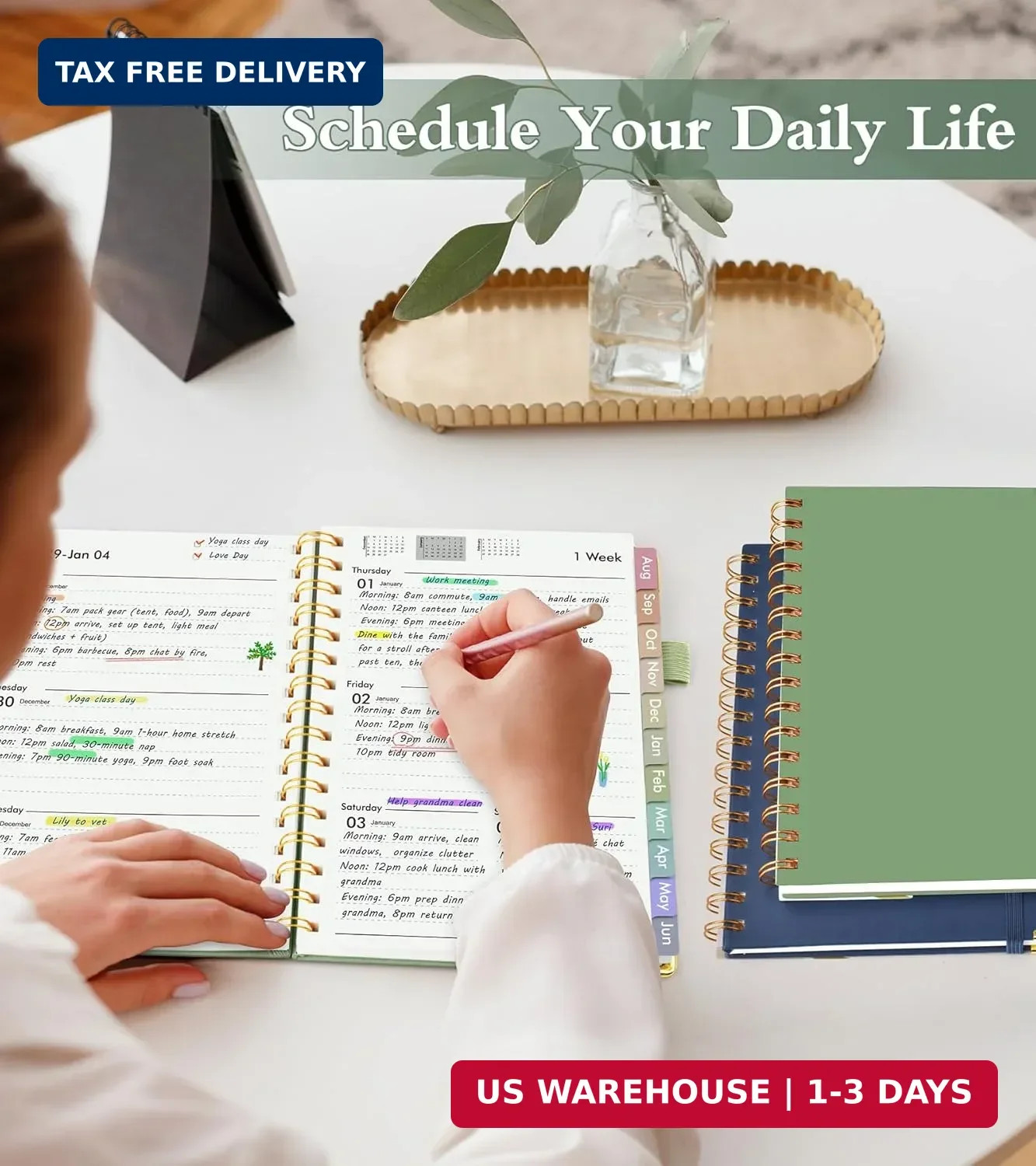 Academic Planner 2026-2027, Hardcover Weekly and Monthly Calendar Planner from J