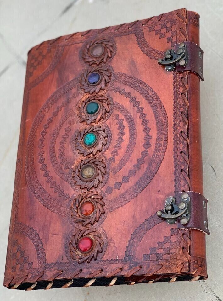 Leather Ring Binder Grimoire Binder Leather Binder Cover Notebook Office Folder