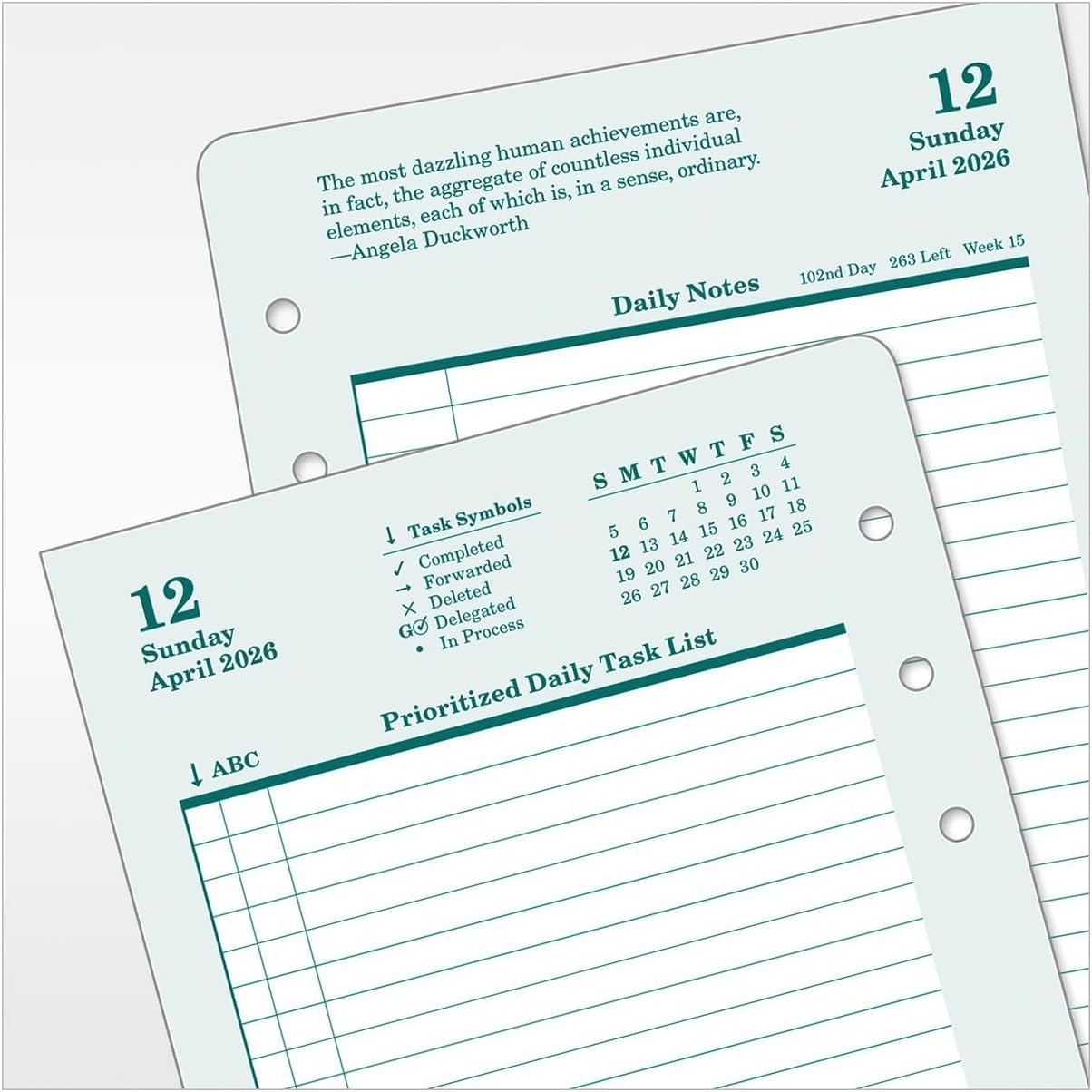 2026 Planner Refill | Polyurethane Cover, 3.5 X 6 Inches