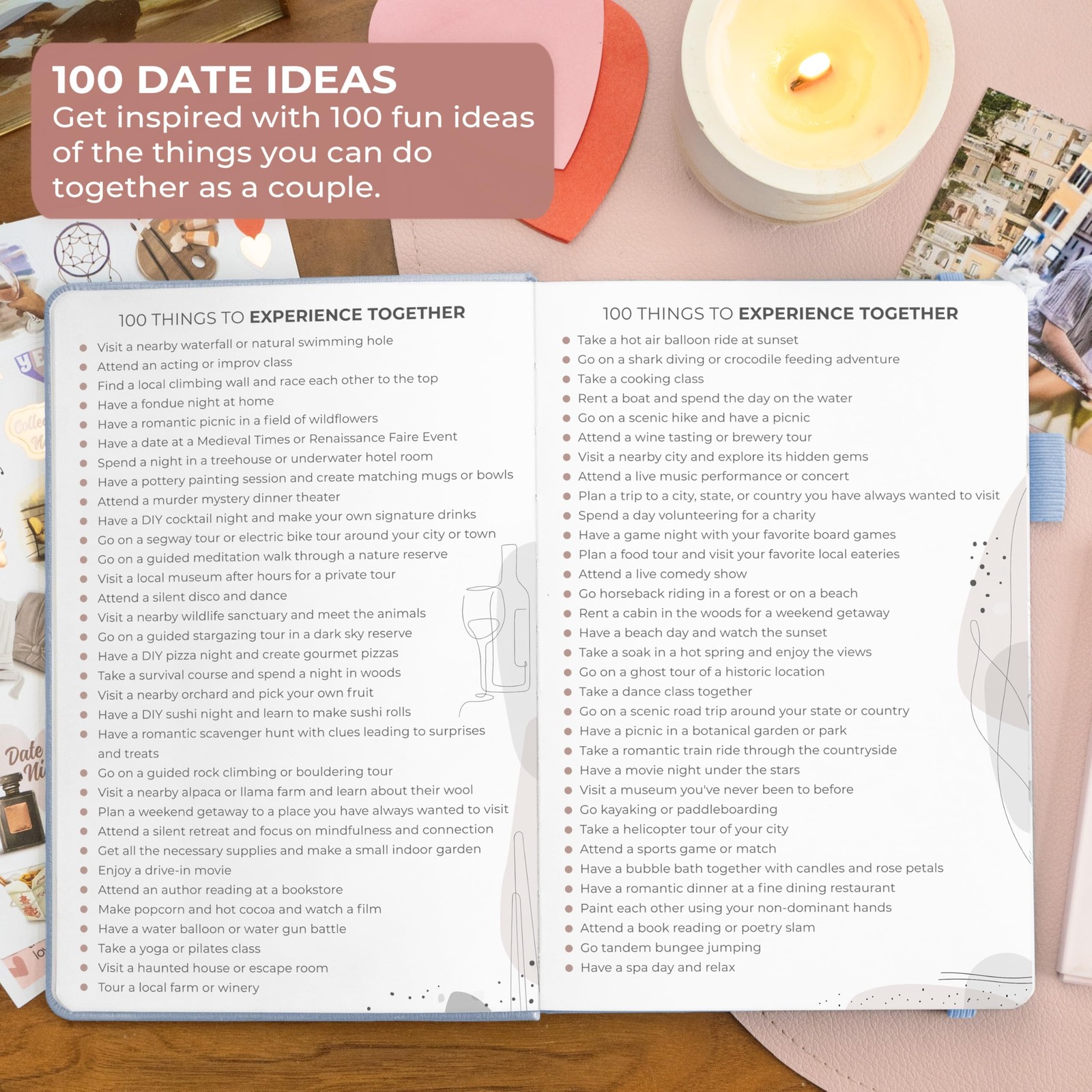 Clever Fox Couple’s Journal – Couples Date A5 (5.8” x 8.3”), Periwinkle