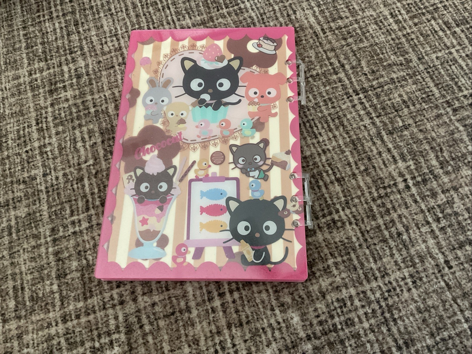 A5 Choco Cat Shaker Notebook With Plain Pages