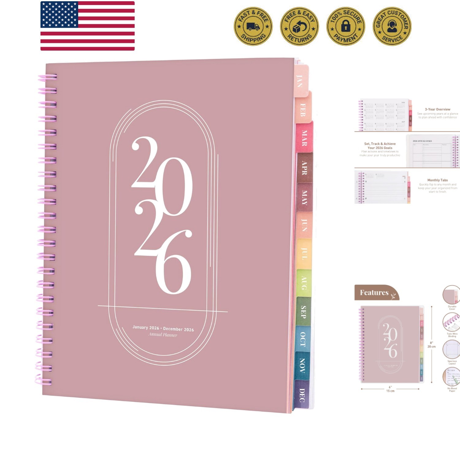 Rileys 2026 Planner, Agenda Planner With Weekly And Monthly View, Daily Agend…