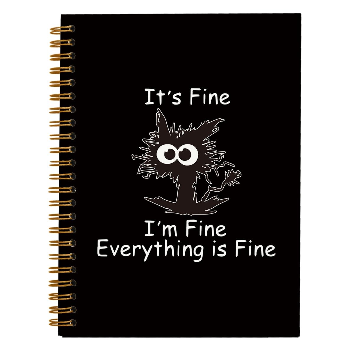 hold fizz Funny Cat Notebook Journal for 5.5×8.3 Inch, everything is fine