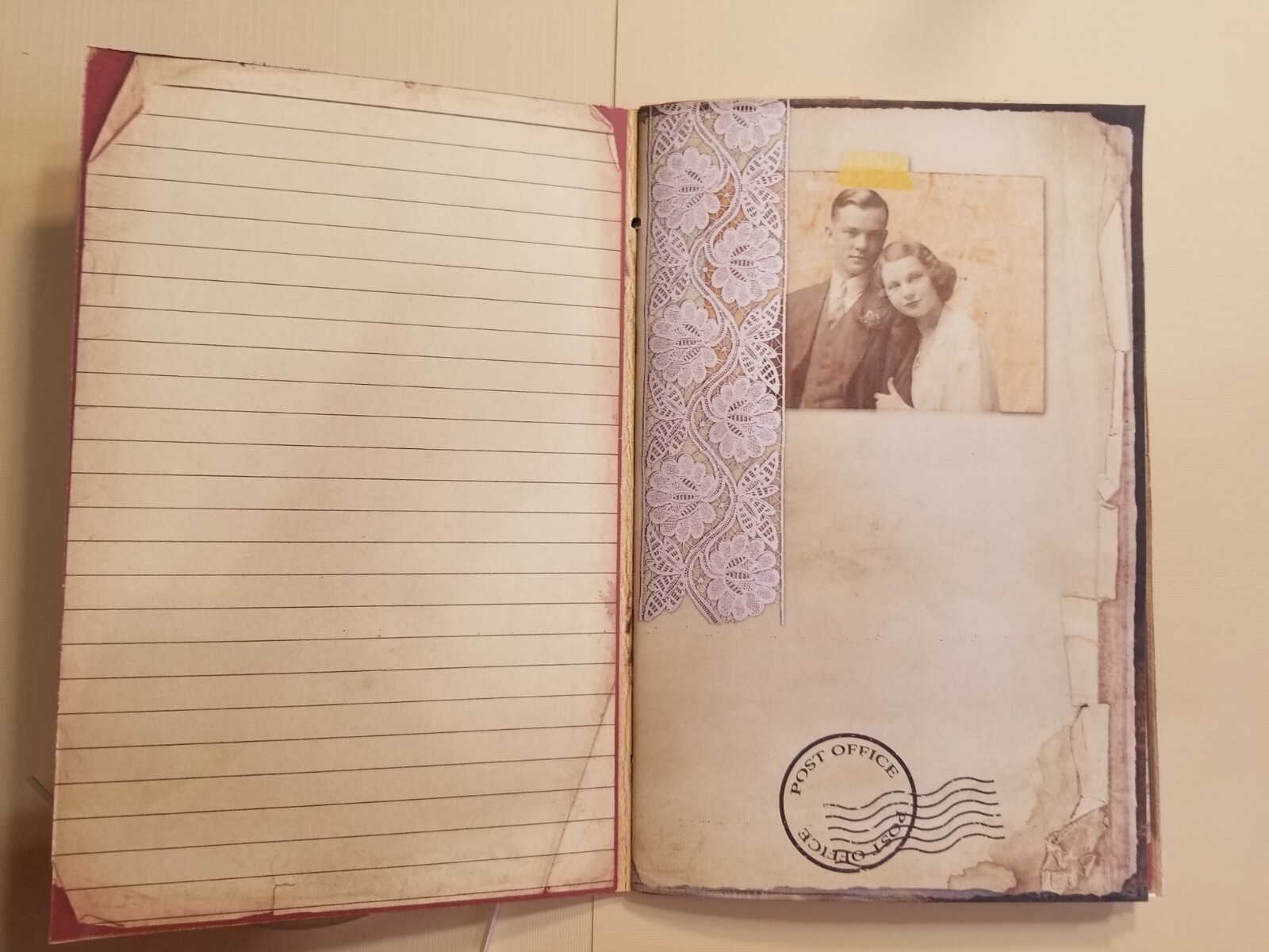 Junk Journal Booklet “VINTAGE LETTERS” Cards, Pockets, Ephemera + More!