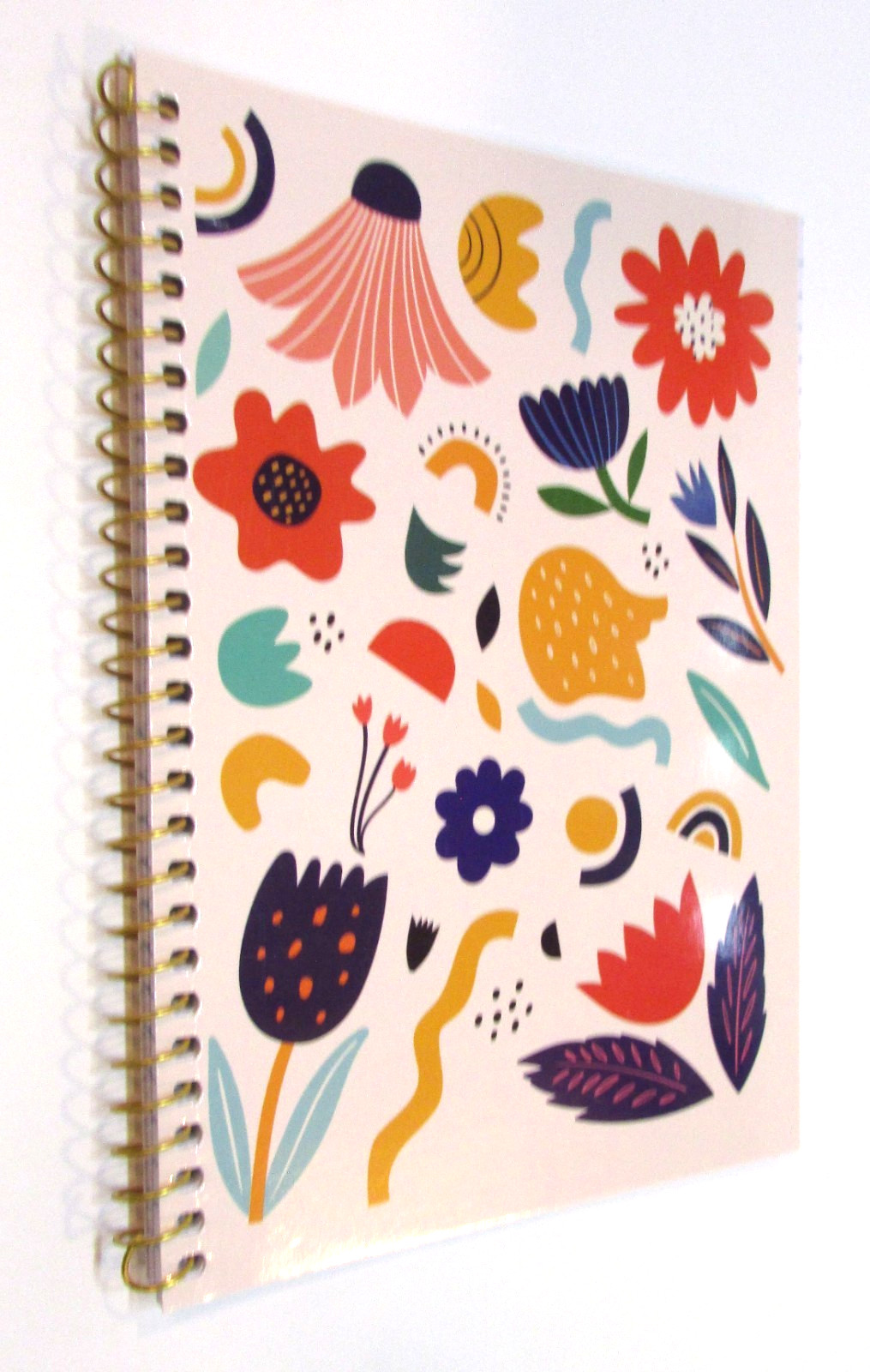 New Old East Main Brand 60 page 5×7 hc Ruled Paper Spiral Floral Cover Notebook