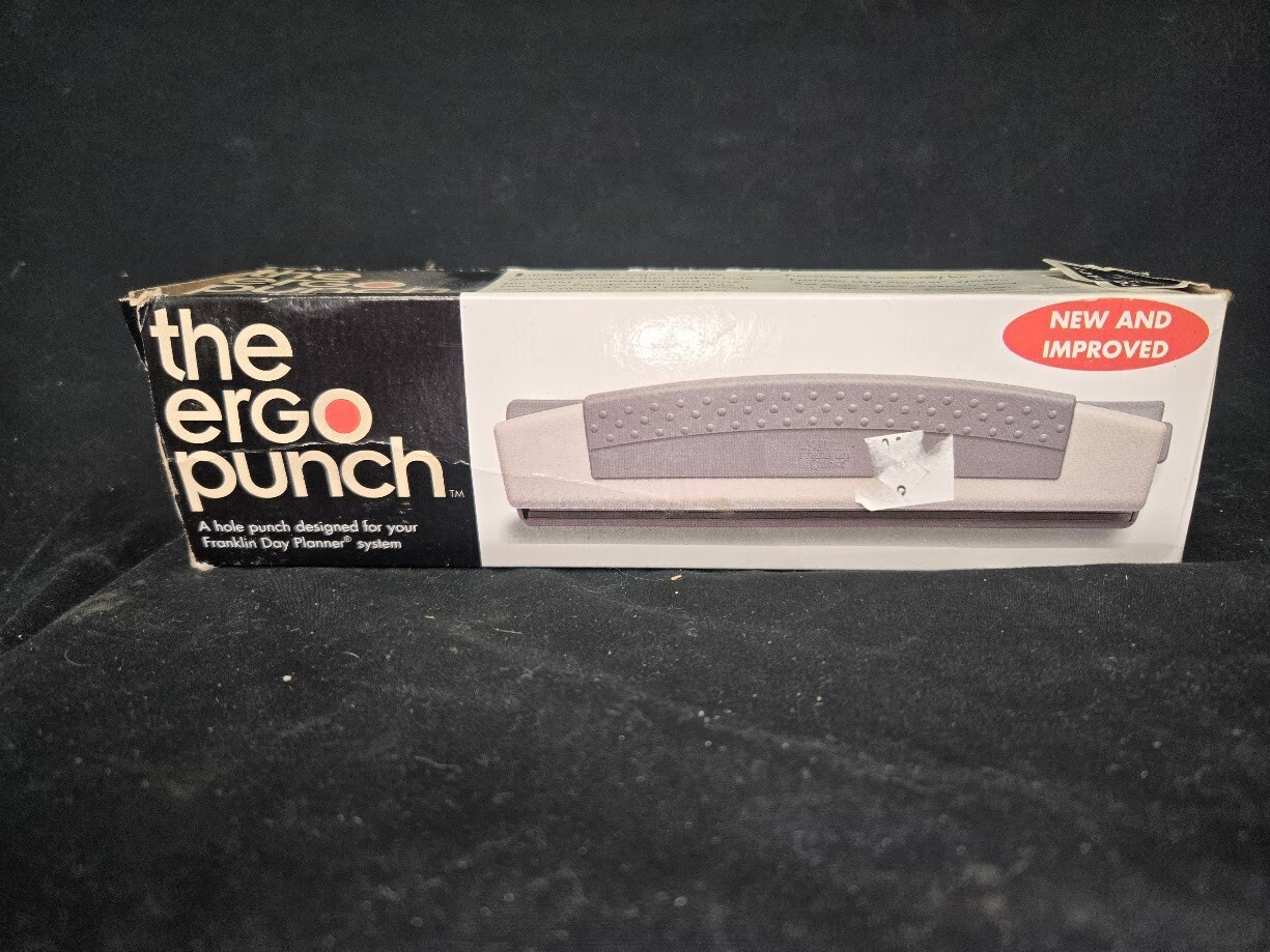 The Ergo Punch for Franklin Day Planner Pocket 6 Hole Punch 3 1/2″x 6″