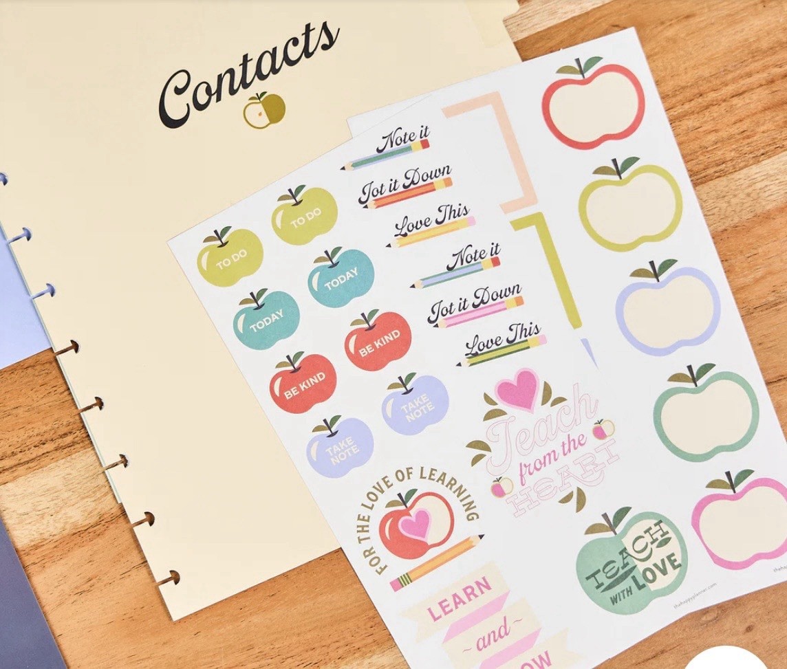 Happy planner – Mod TEACHER, PARENT & STUDENT INFO – BIG ACCESSORY PACK 42 PCS