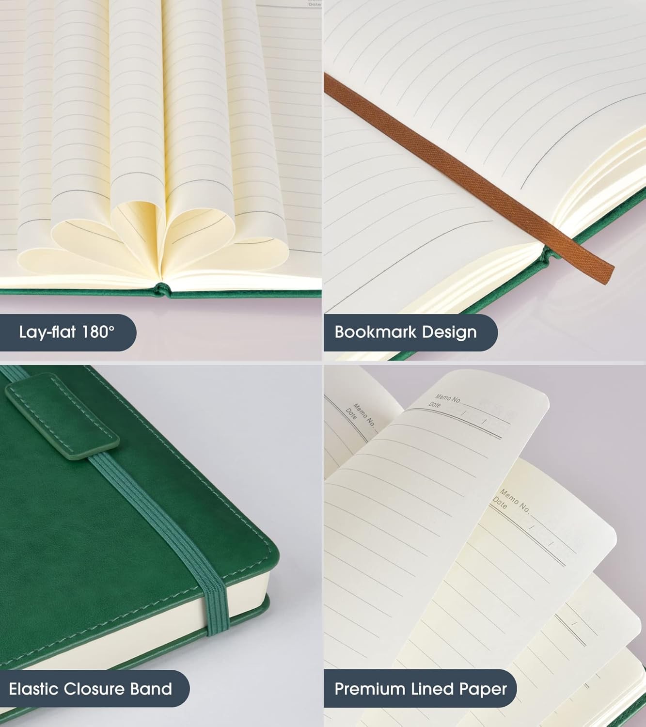 Lined Journal Notebook for Women Men,256 Pages A5 Hardcover Leather Journals for