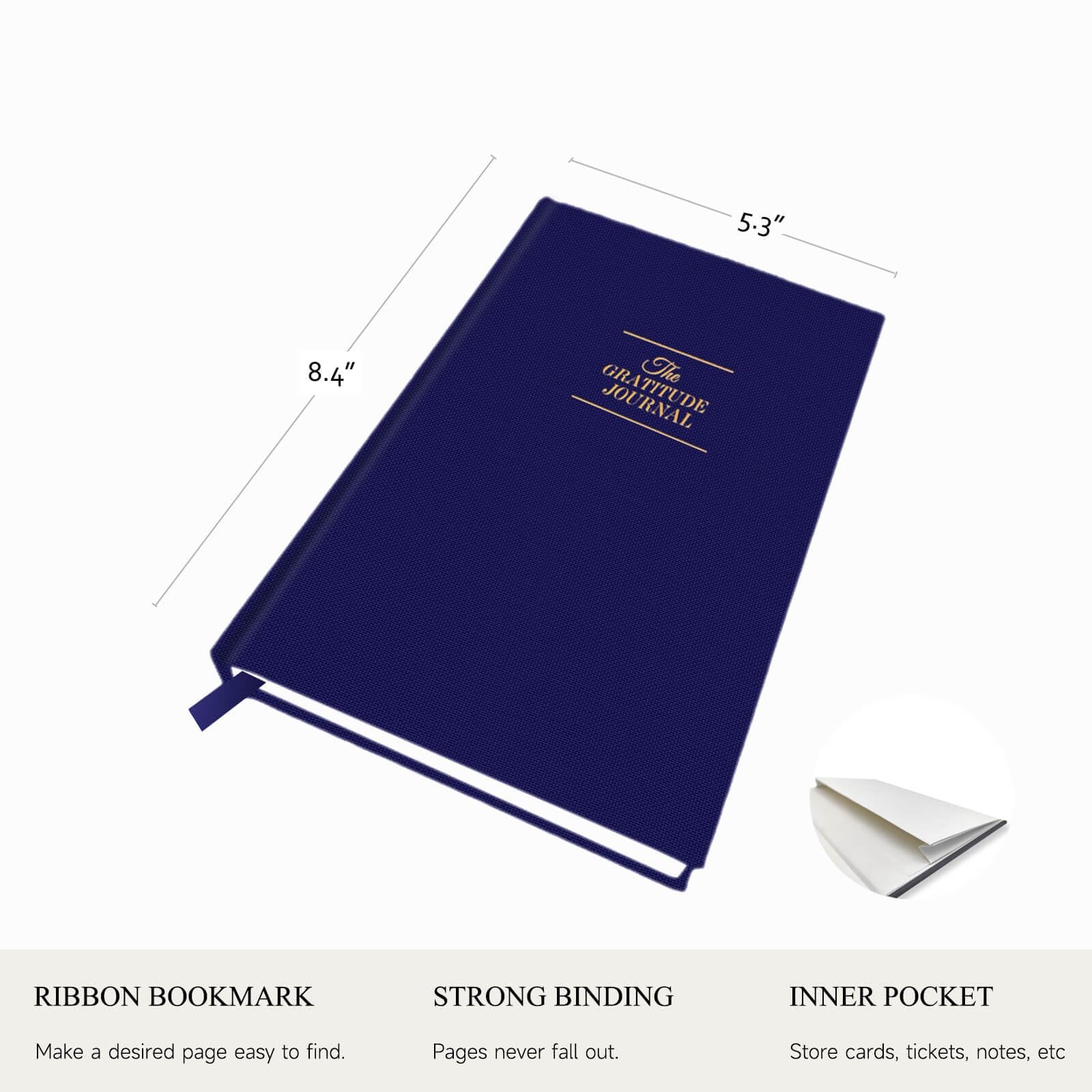 The Gratitude Journal – A Few Minutes a Day for More A5, Royal Blue