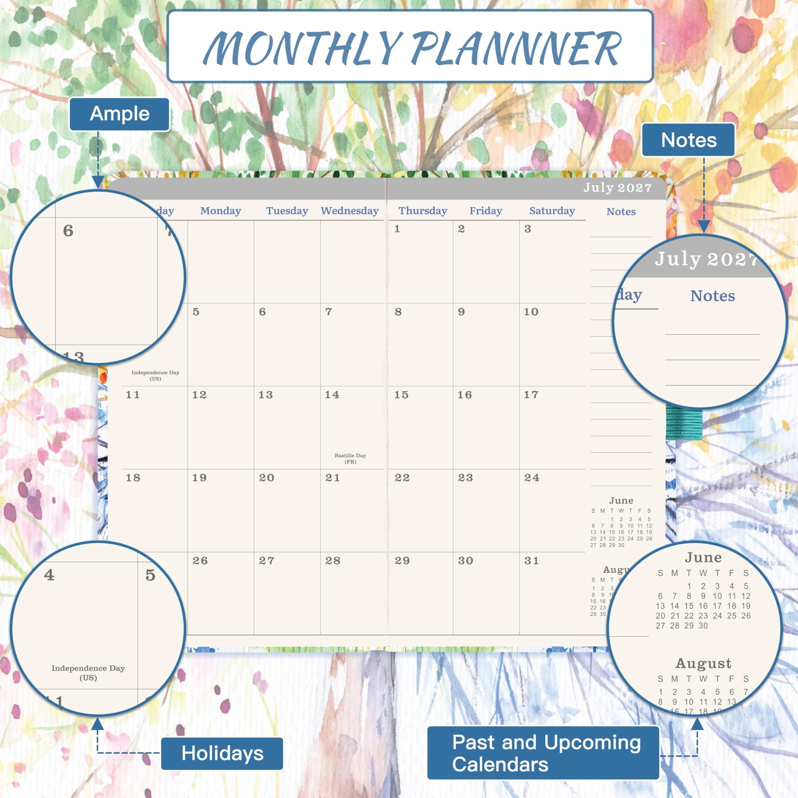 Pocket Calendar 2026-2028 – Planner 2026, JAN. 2026 – DEC. 2028, 3 Year Month