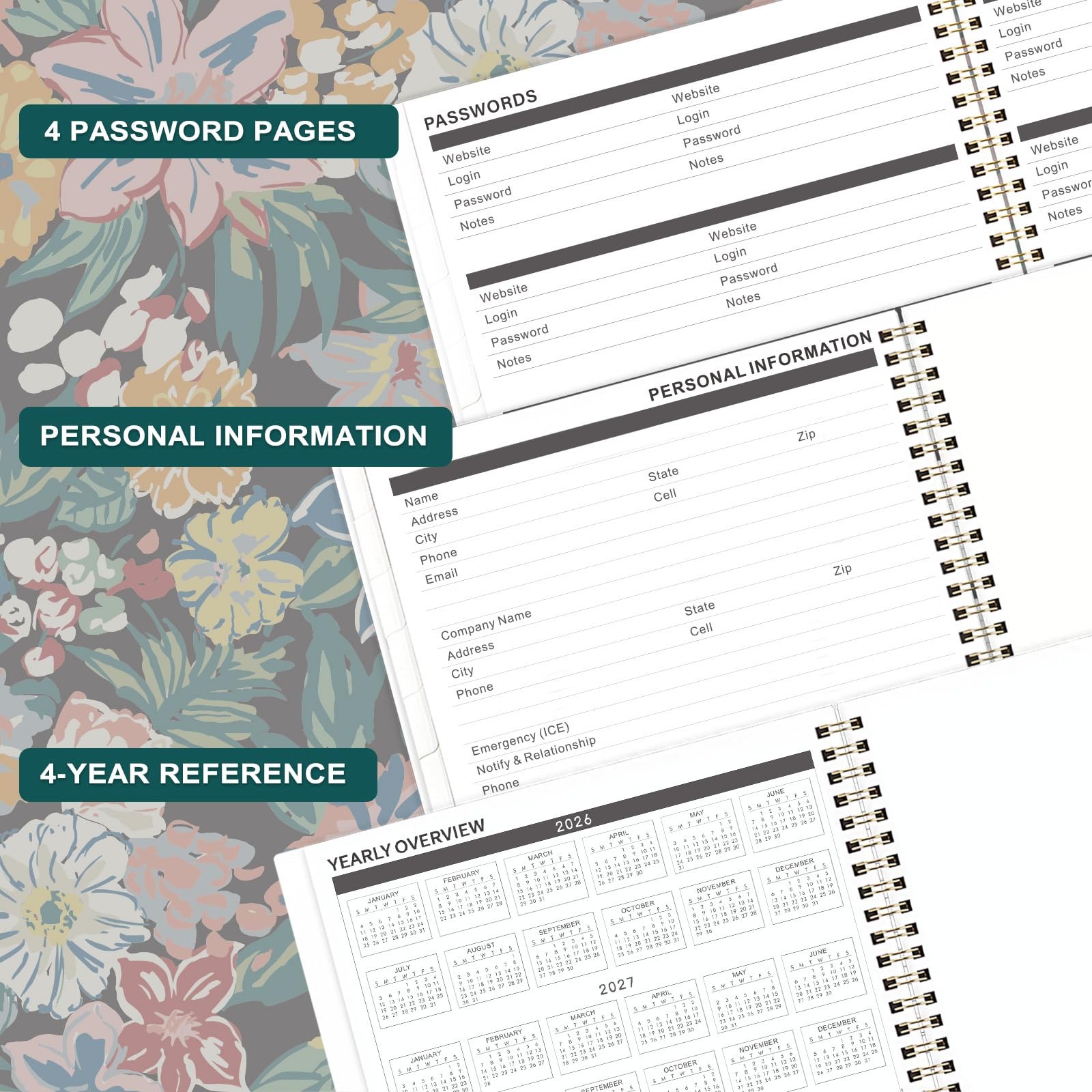 Monthly Planner 2026-2028 – 3 Year Planner/Calendar 2026-2028, JAN 2026 – DEC