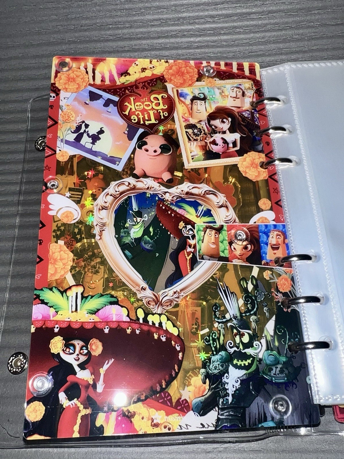 3pc Kawaii Shaker Binder Lot A6 6-Ring Planner Journal Pikachu Roger Rabbit Book