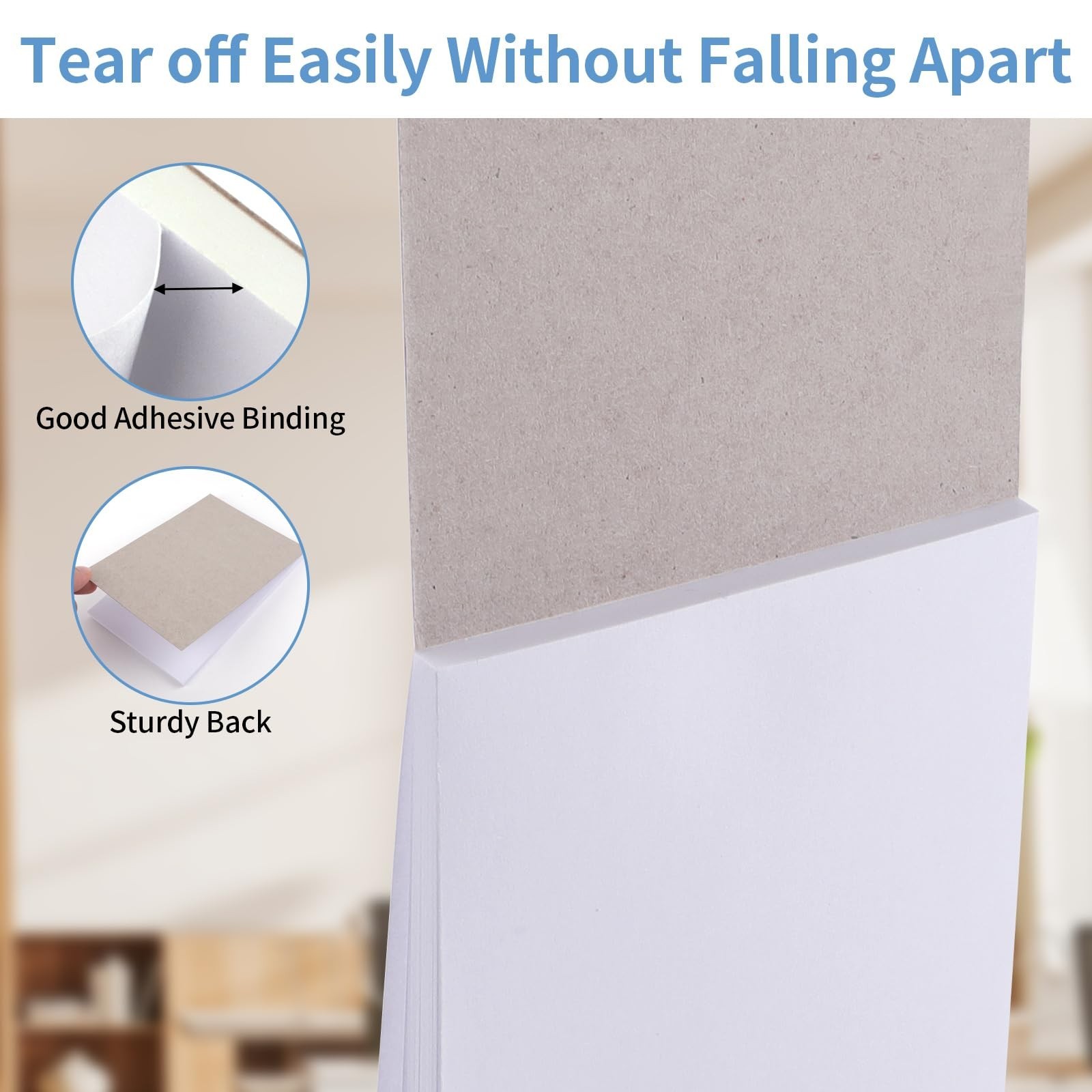 Note Pads 4×6 Inch, 6 Pack Blank Scratch Pads, 50 Sheets Per Memo Pad for Wri…