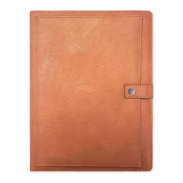 Padfolio with Notepad Letter Size Tan Faux Leather Portfolio
