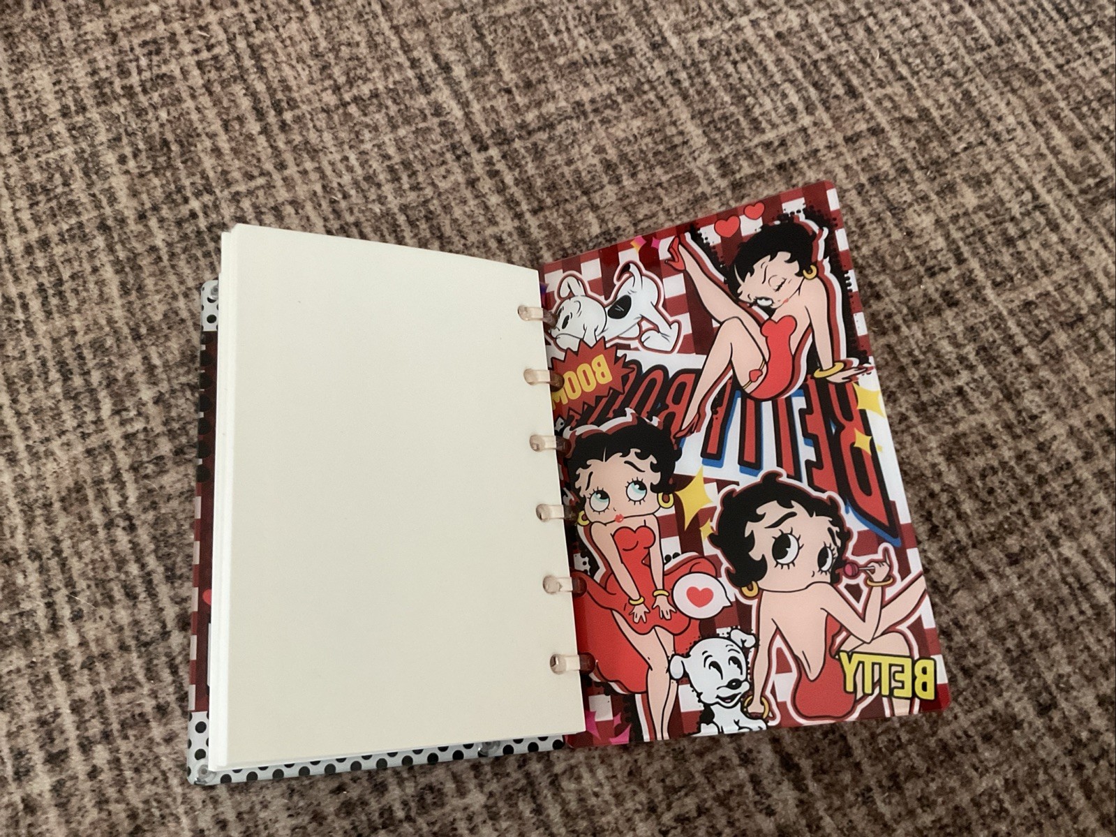 A6 Pocket size Betty Boop Shaker Notebook With Plain Pages