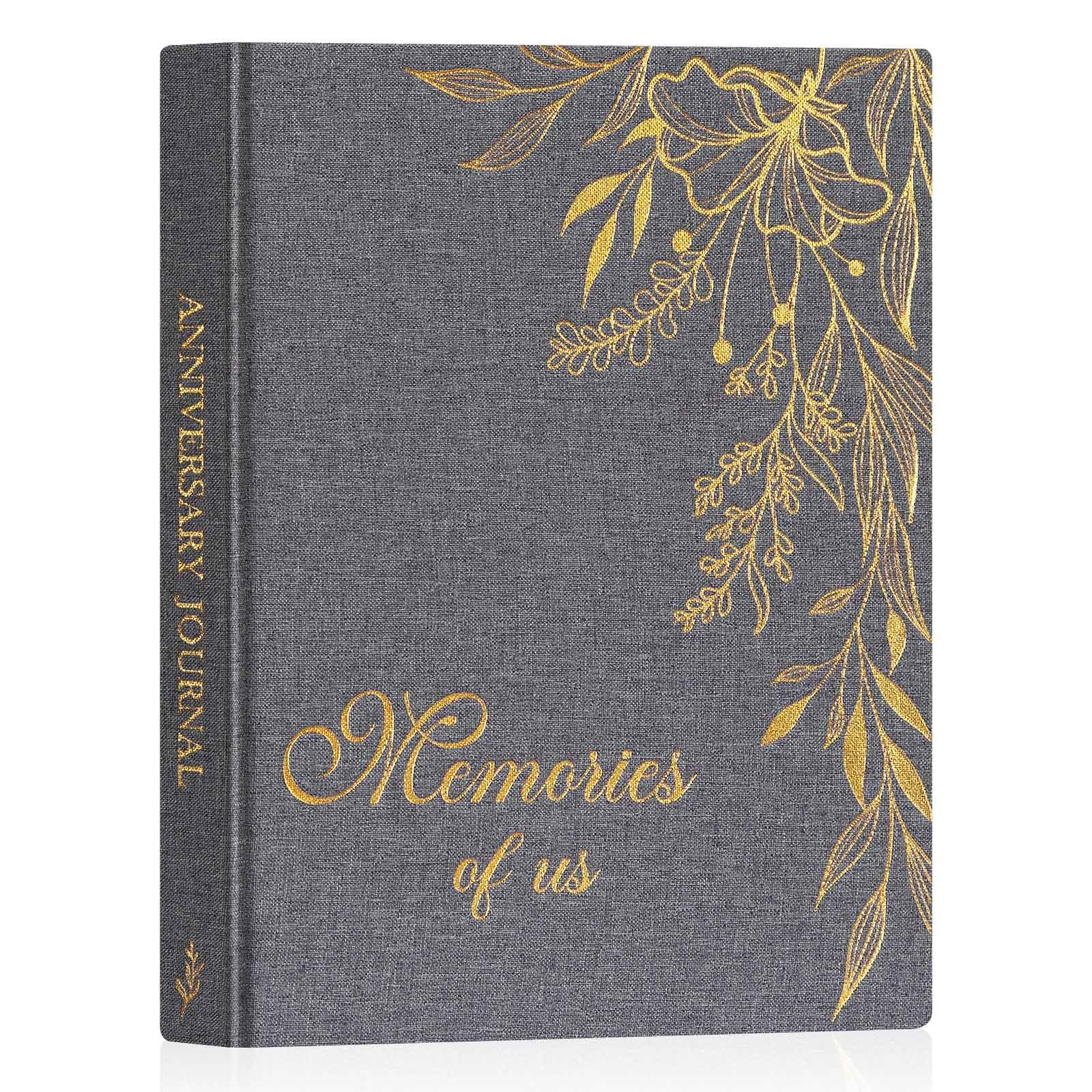 190 Pages Grey Wedding Anniversary Journal Book Memories Of Us Scrapbook