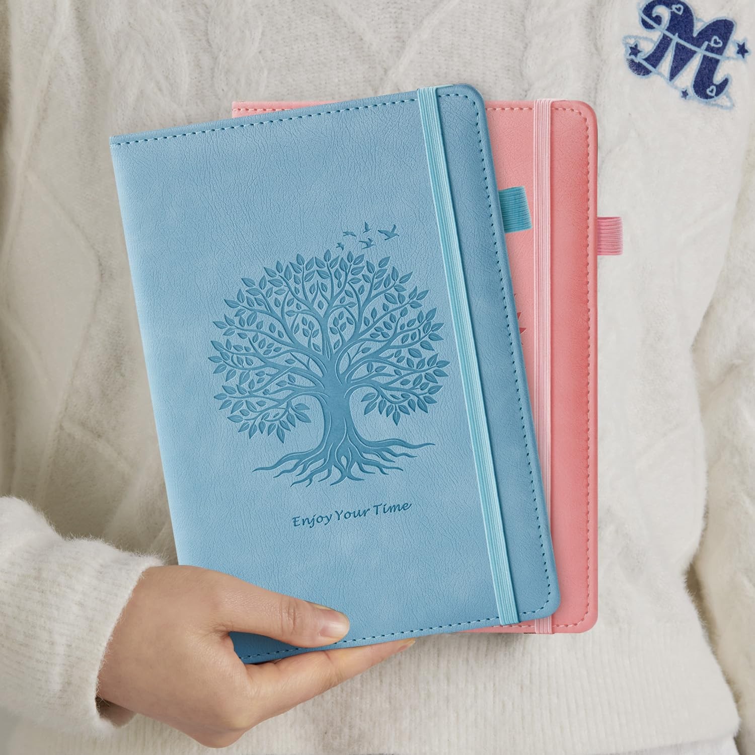 Lined Journal Notebook for Women Men, 2 Pack, 160 Pages per Pack, A5 (5.7” x…