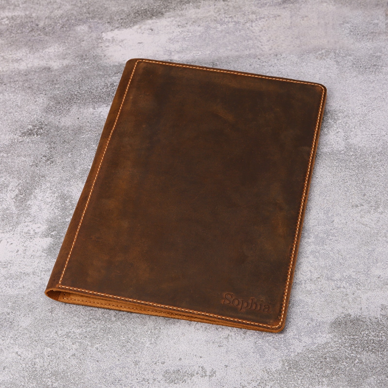 Personalized Leather Portfolio Padfolio Letter Size A4 Notepad Organizer