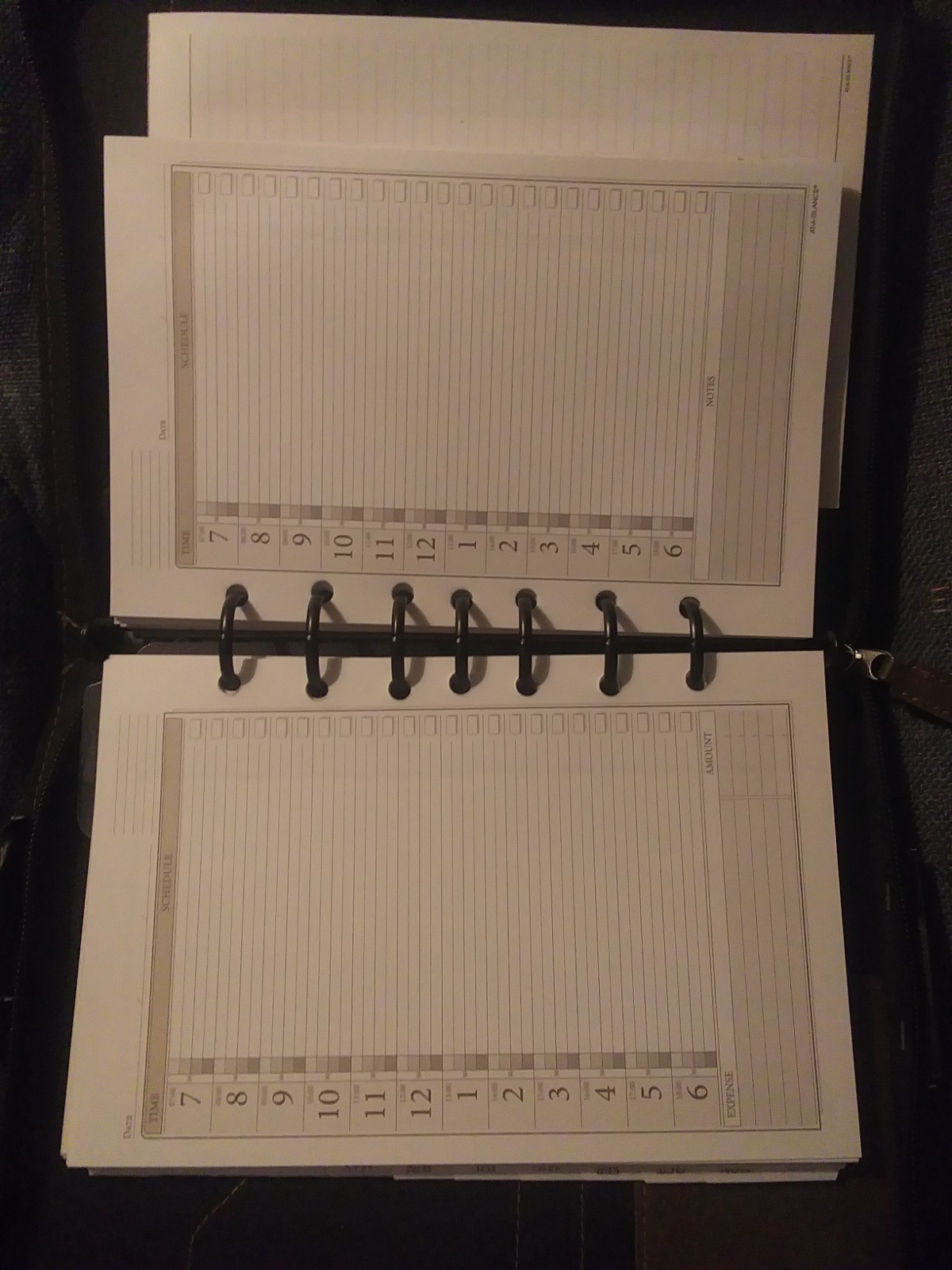 AT-A-GLANCE Undated Starter Set Planner Brown Zipper Binder #031-0140-04