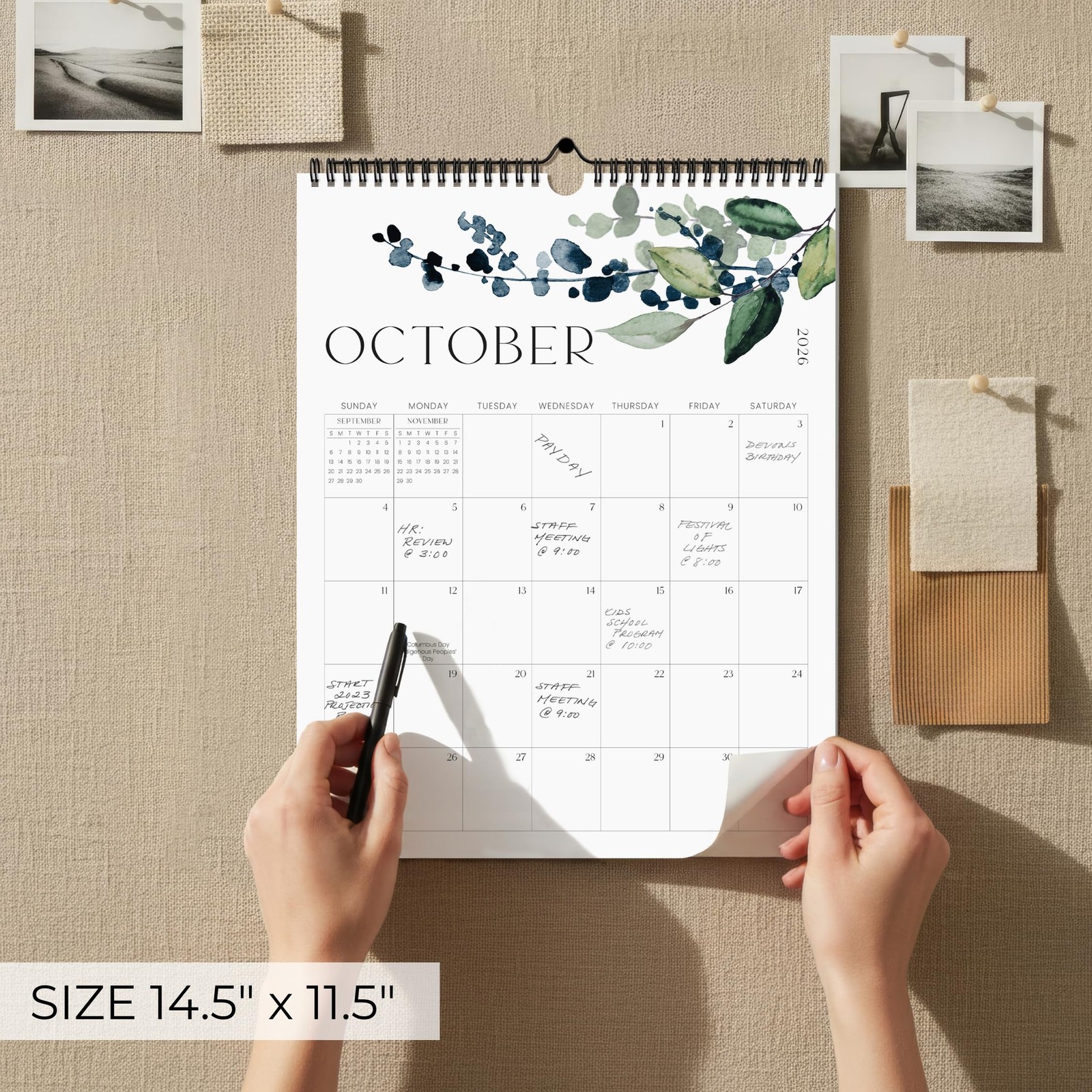 Aesthetic 2026-2027 Wall Calendar – Runs From June 2026 Until December 2027