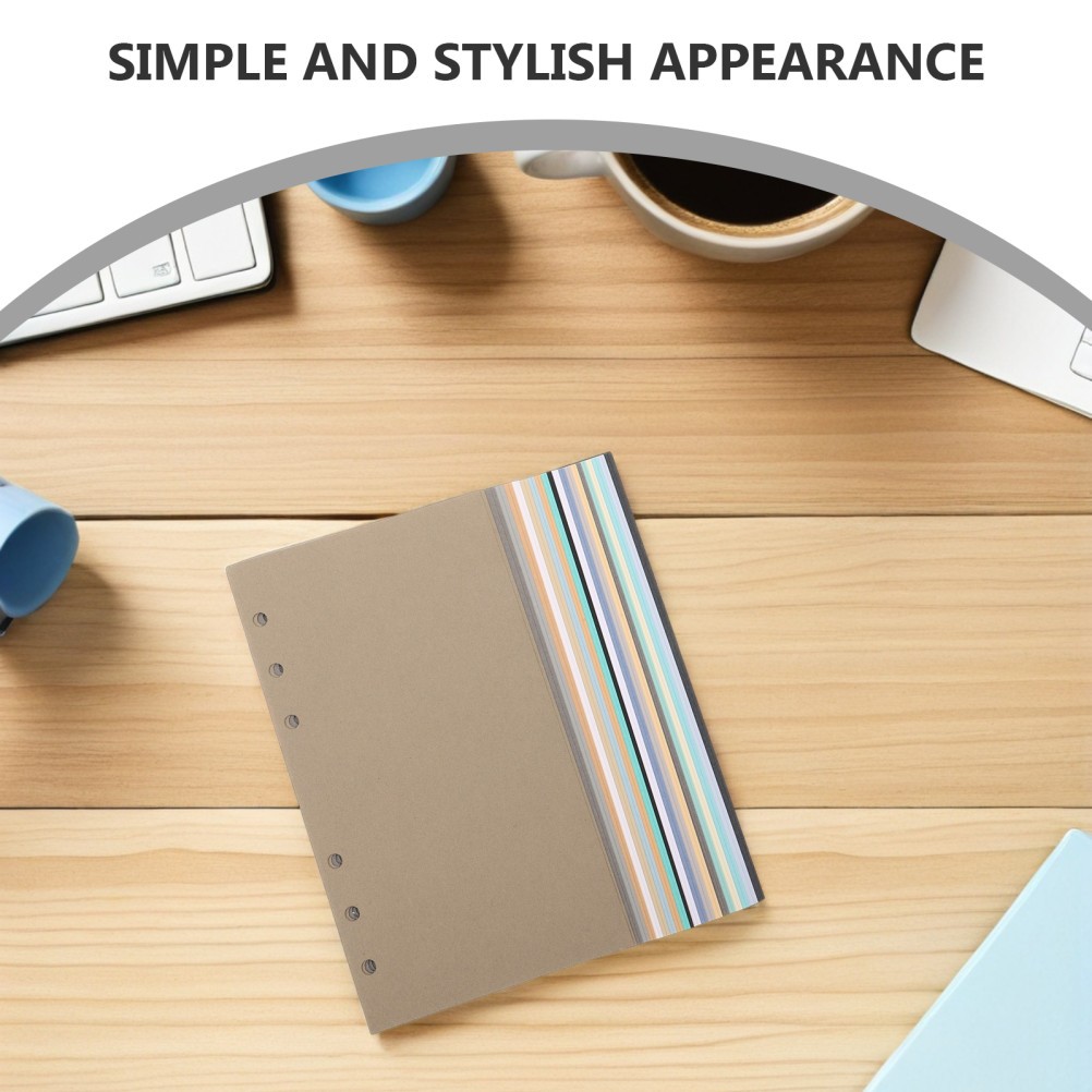 40 Sheets Colored Writing Paper A6 Planner Inserts Hole Notebook Filler
