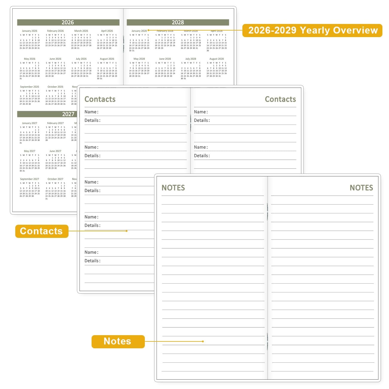 20262028 Pocket Calendar for Purse, Mini Monthly Planner 3.5″x6.5″,Flower