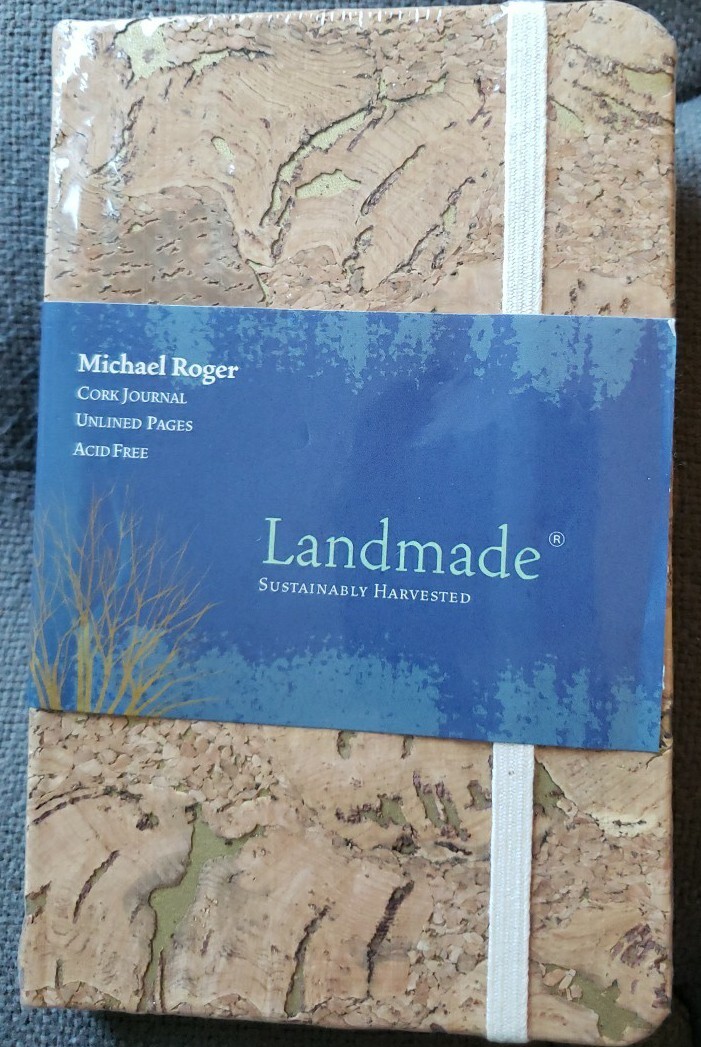 Michael Roger Landmade Cork Journal Unlined Pages 3.5″x5.5″