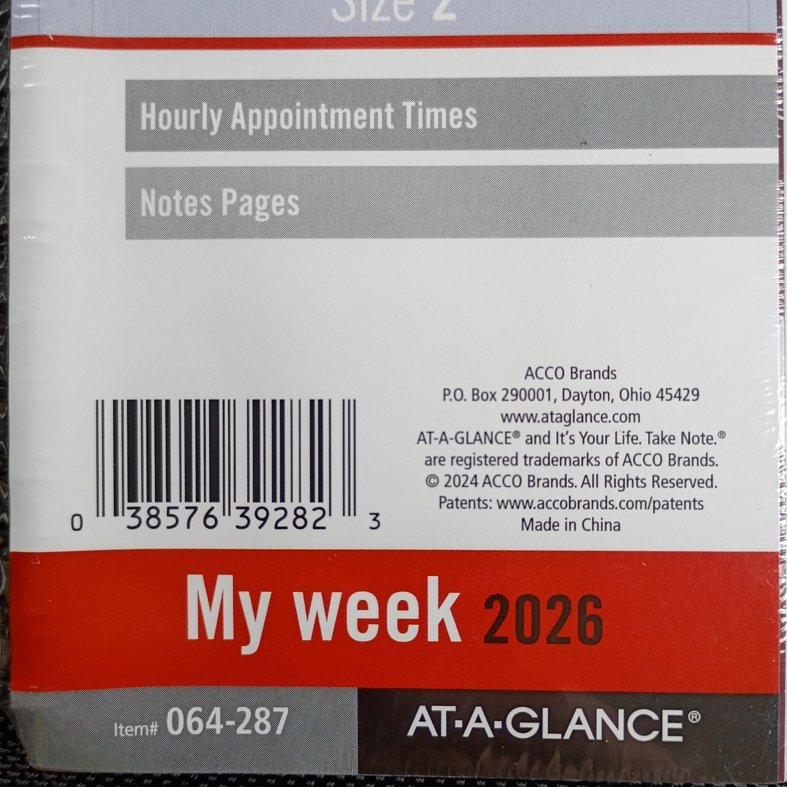 AT-A-GLANCE 2026 Weekly Planner Wirebound Size 2 Item #064-287 Pocket Size. New