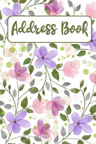 Address Book: Small Floral Address Book with Tabs for Women – Perfect Size for P