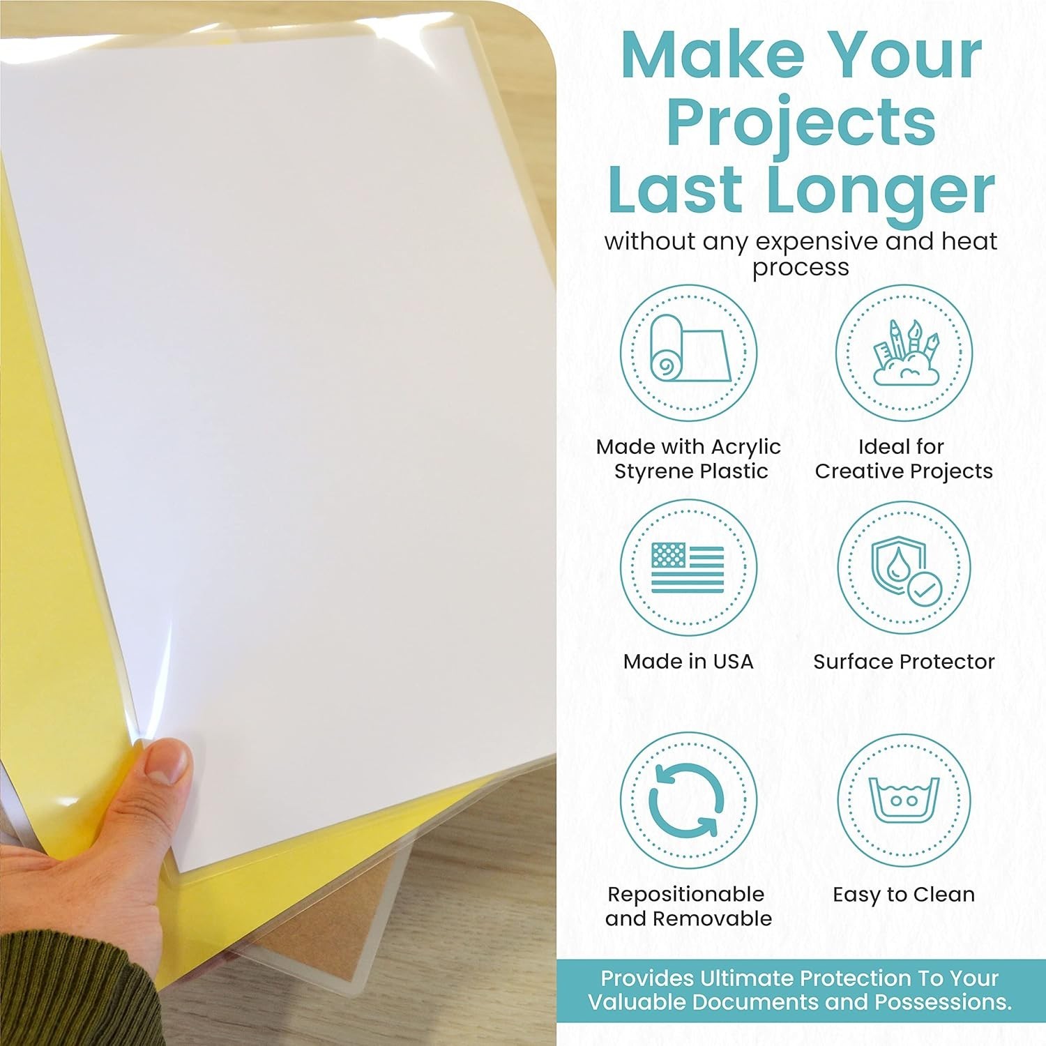 Brand Clear Adhesive Protective Liner, Protect Books and Documents, Easy to A…