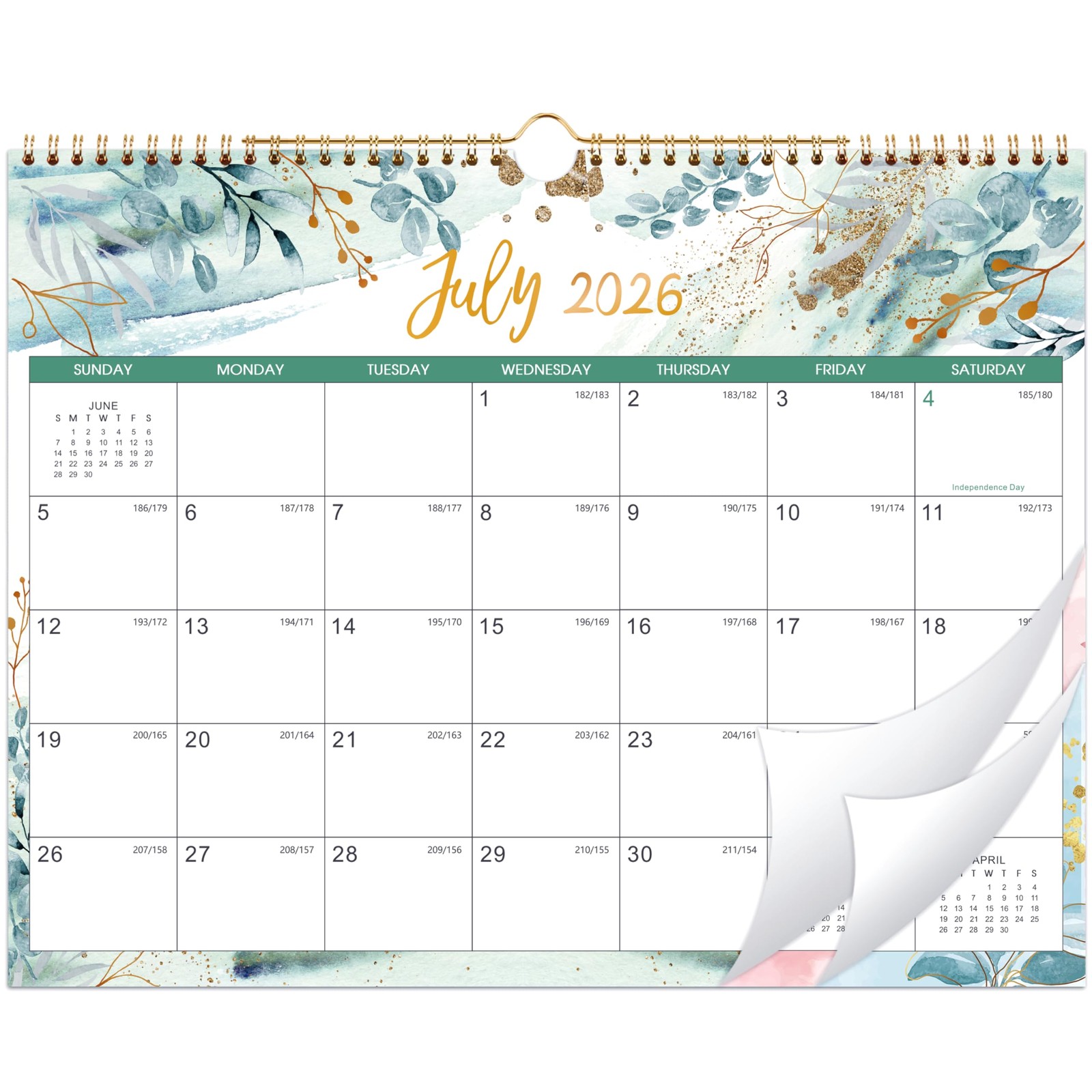 2026-2027 Calendar – Wall from July 2026 to December…