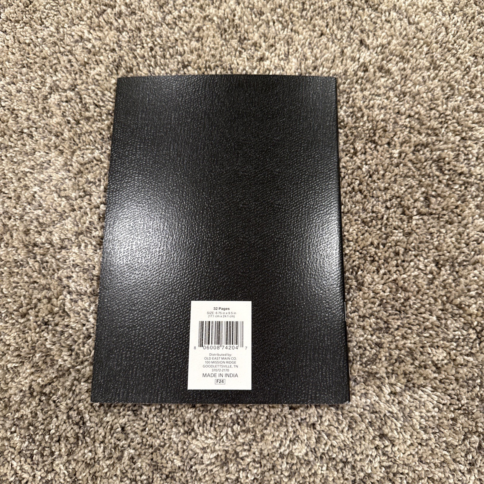 2025 Black Cover Planner Agenda 32 Pages 6.75” X 9.5” Inches Paperboard
