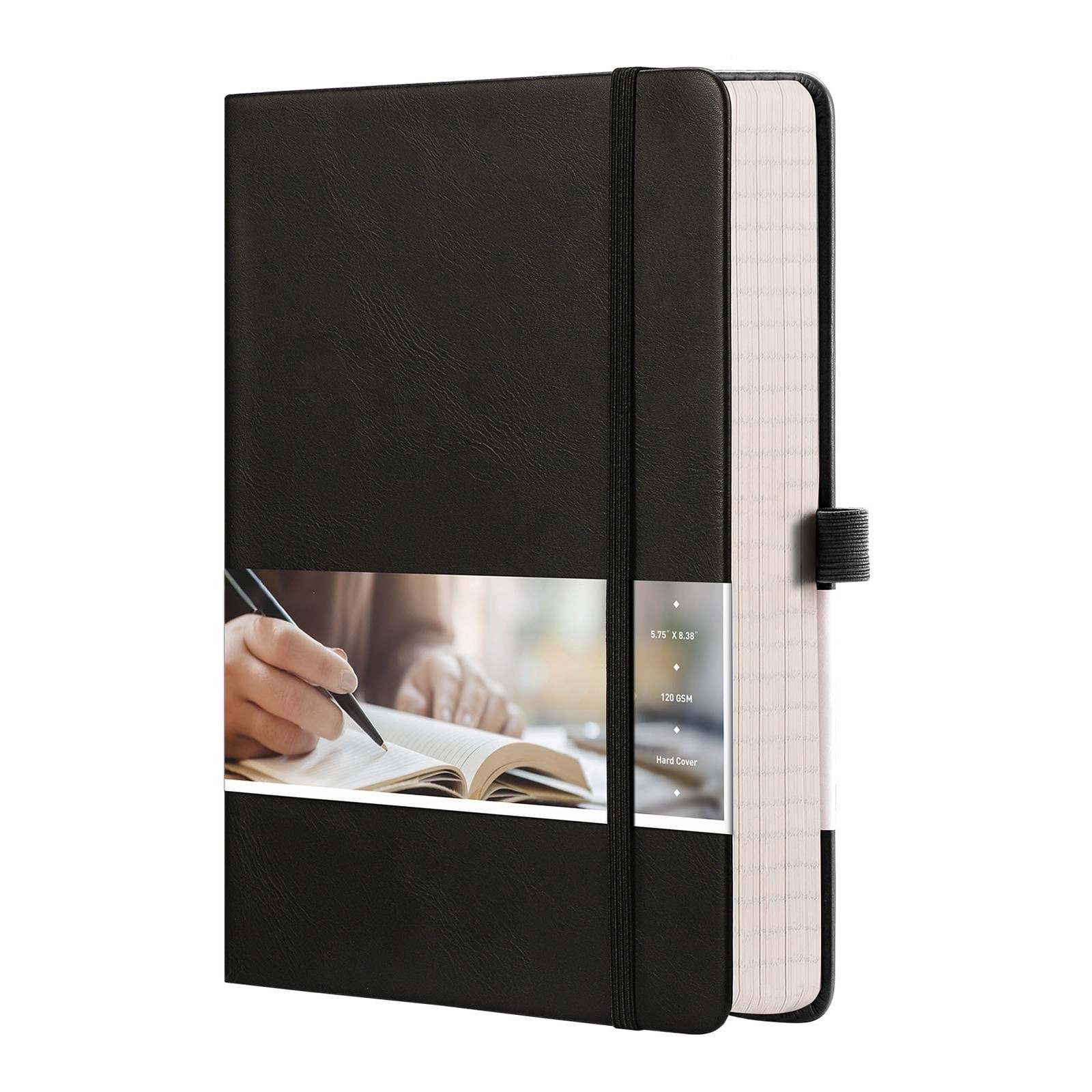 Graph Paper Journal, A5 Size 256 Pages, Hard Cover, Black