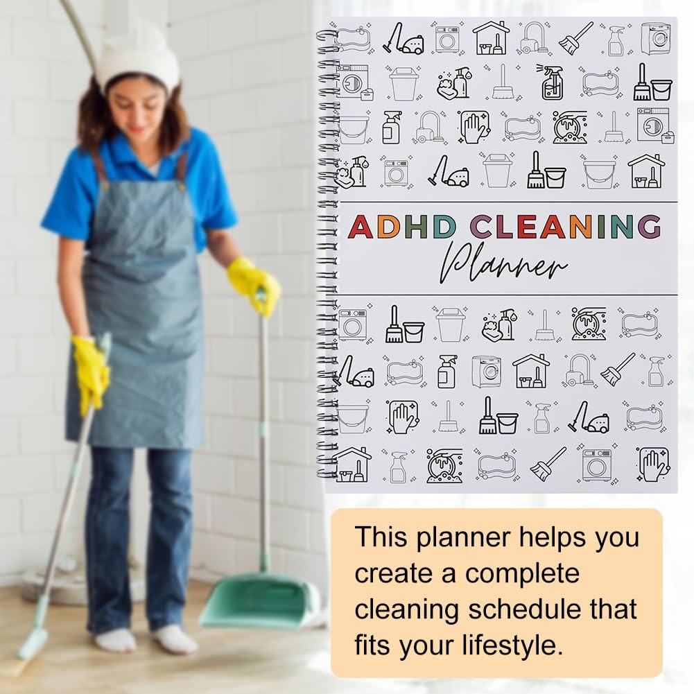 ADHD Cleaning Planner, Cleaning Schedule and Checklist Organizer, Editable Ho…