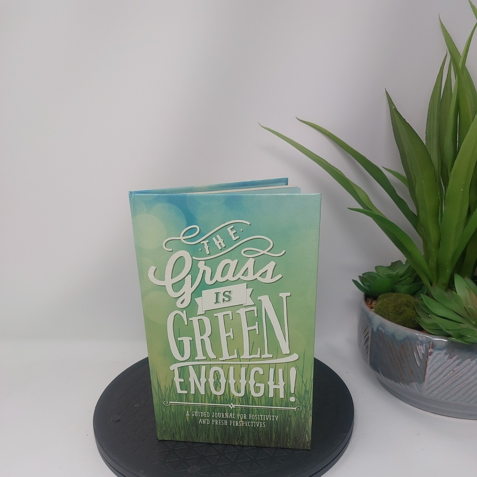 Guided Positivity Journal by 5 inches X 8 inch The Grass is Green Enough UNUSED