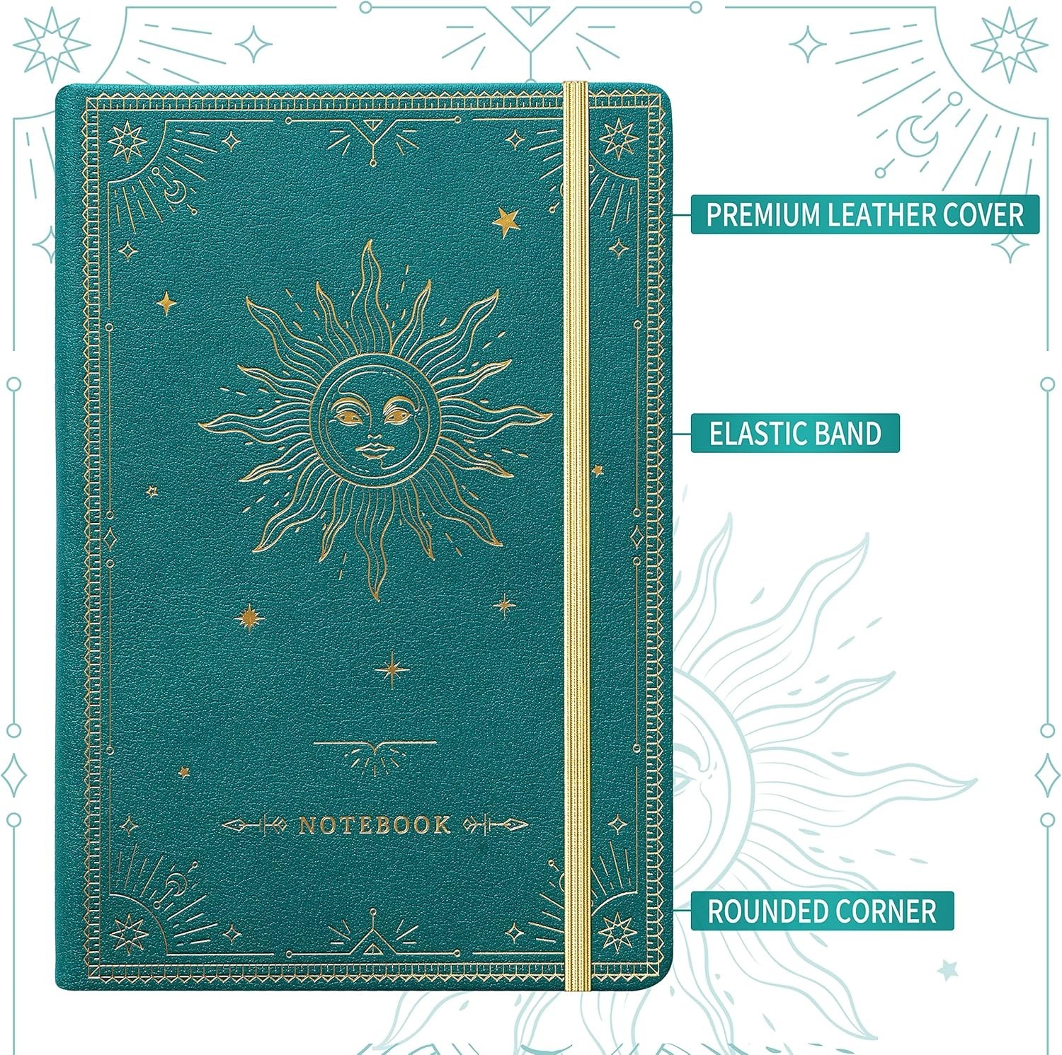 Classic Faux Leather Journal with Pocket – 144 Lined Pages for Creative Minds