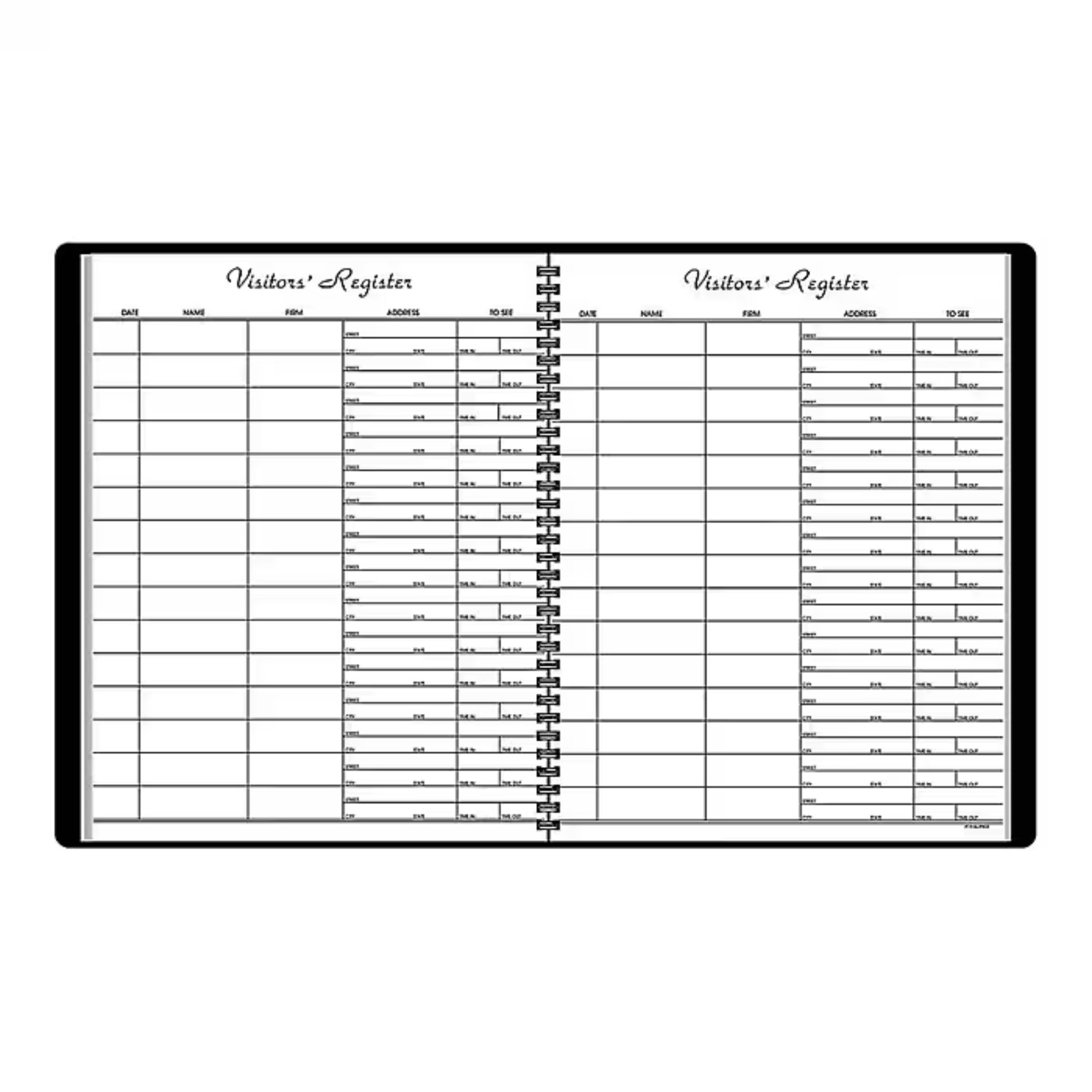 At-A-Glance Wirebound Visitor Register Book: 5-1/2 in. x 8-1/2 in. (Black)