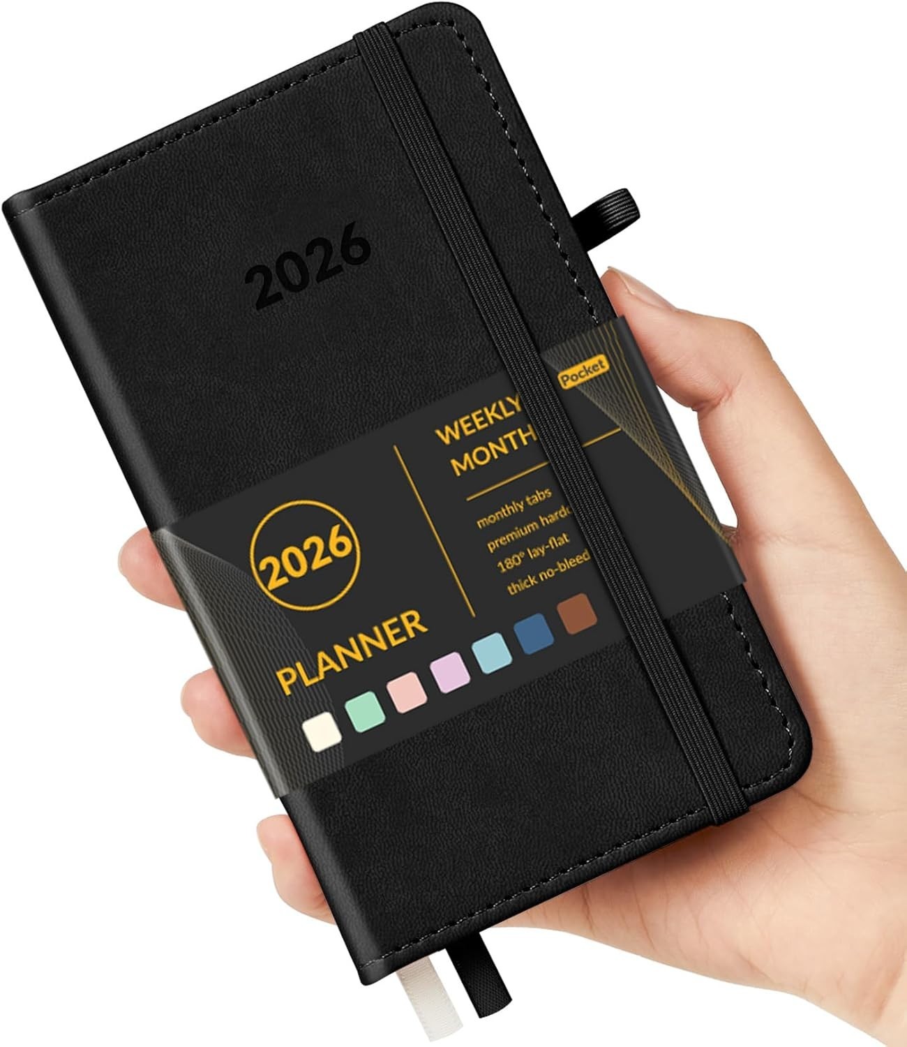 Pocket Planner 2026 Weekly Monthly Planners with Month Tabs for Purse 3.5″ x 6″