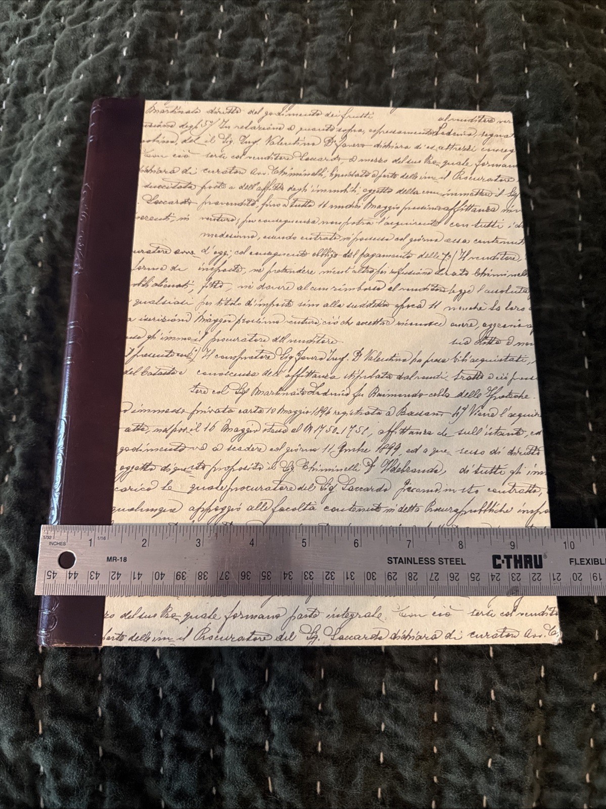 ITALIAN Leather Album Journal Jumbo 9 3/4″ x 12″ New G Bandinelli Italy Heirloom