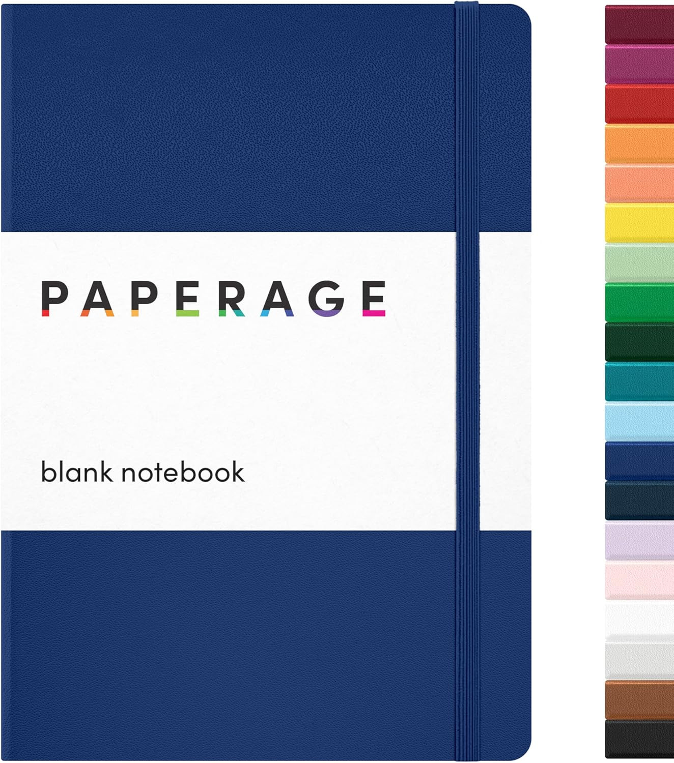 PAPERAGE Blank Journal Notebook, (Royal Blue), 160 Pages, Medium 5.6 in X 8 in –