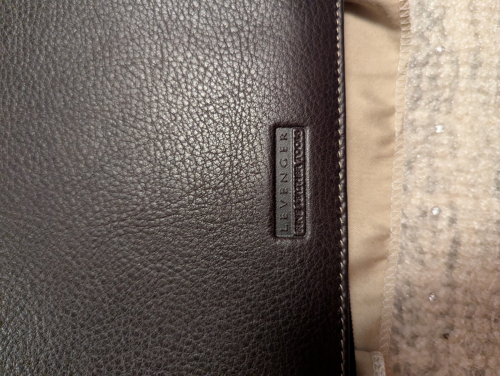 Levenger Zippered Bomber Jacket Leather Folio, letter sized