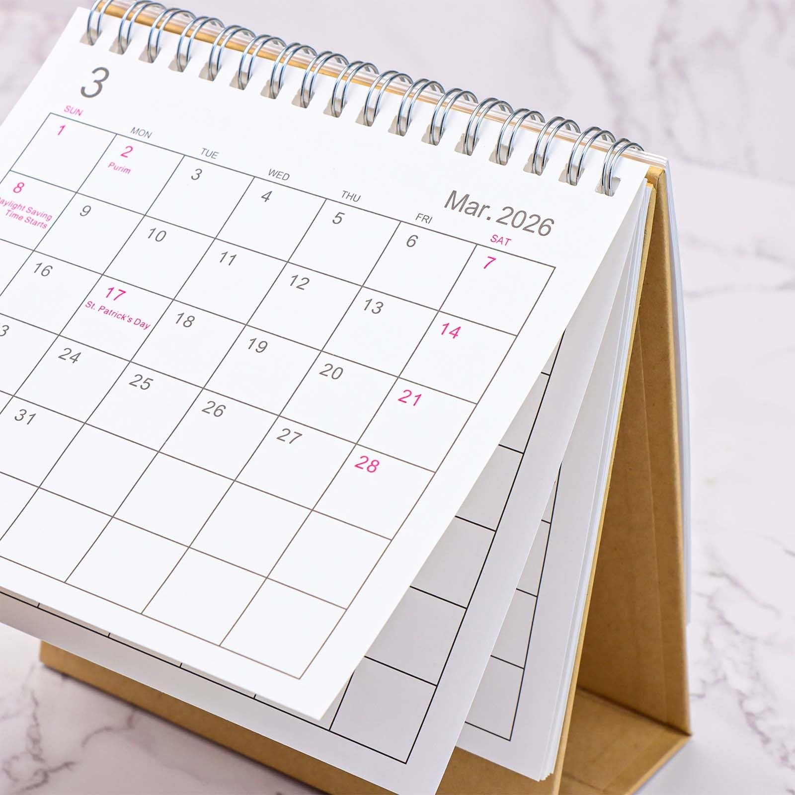 2026 Standing Desk Calendars Small Stand Up Calendar, Calendar