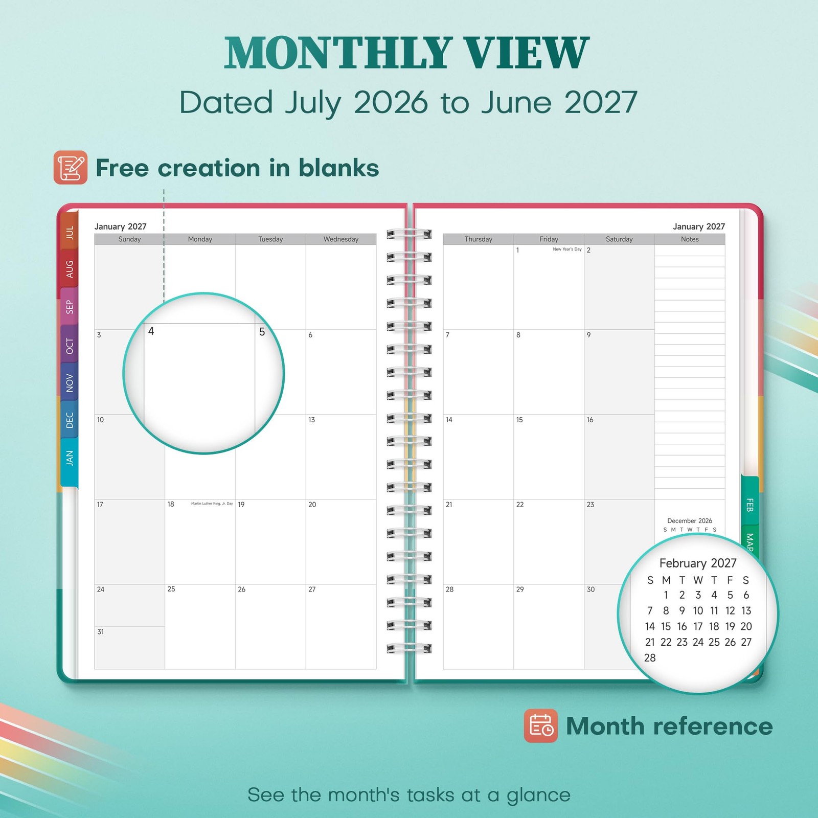 Planner 2026-2027 Monthly and Weekly Academic Planner July 2026 – June 2027, …