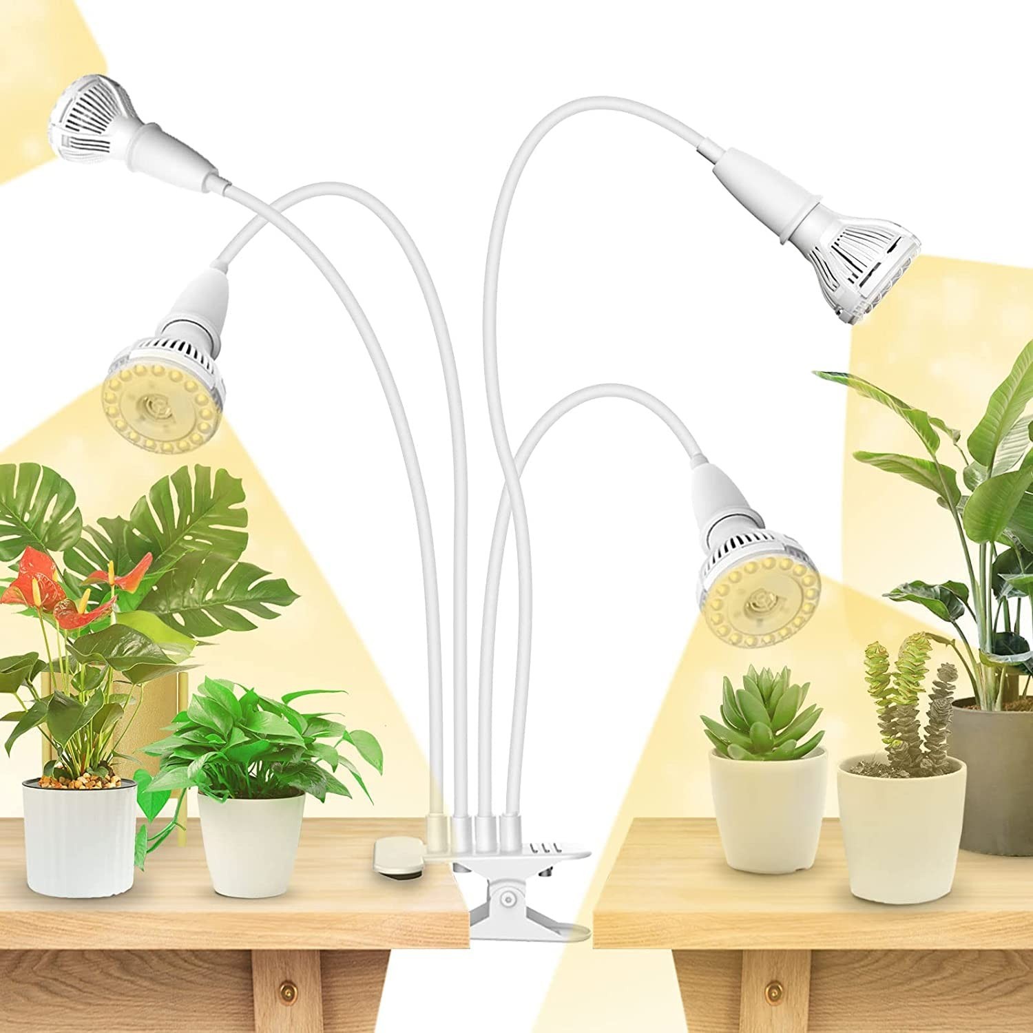 SANSI LED Grow Lights for Indoor Plants, 600W Full Spectrum Clip-on Gooseneck…