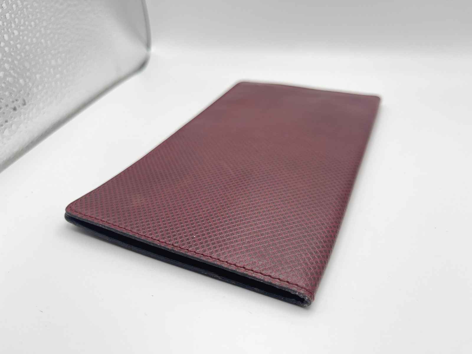 Vintage Bottega Veneta Leather Address Book Made in Italy Organizer Burgundy Red