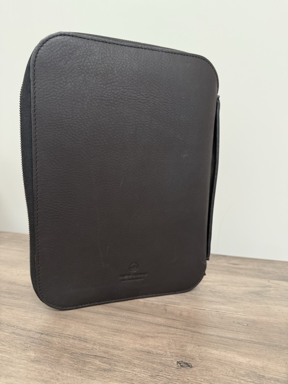 This Is Ground TIG Mod 4 Matte Black Leather Portfolio Zipper Case Rare Sold Out