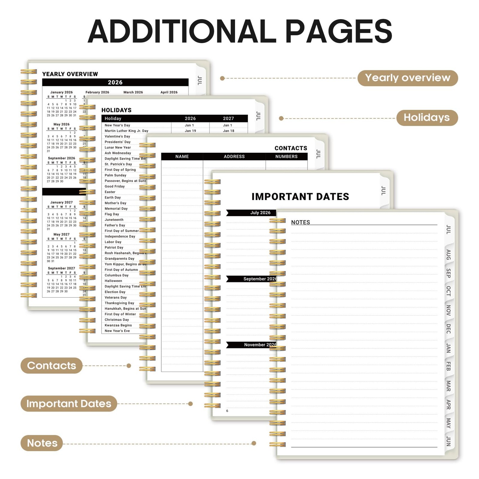 Planner 2026-2027, 6.3″ x 8.5″ Weekly and Monthly Academic Year Planner Calen…